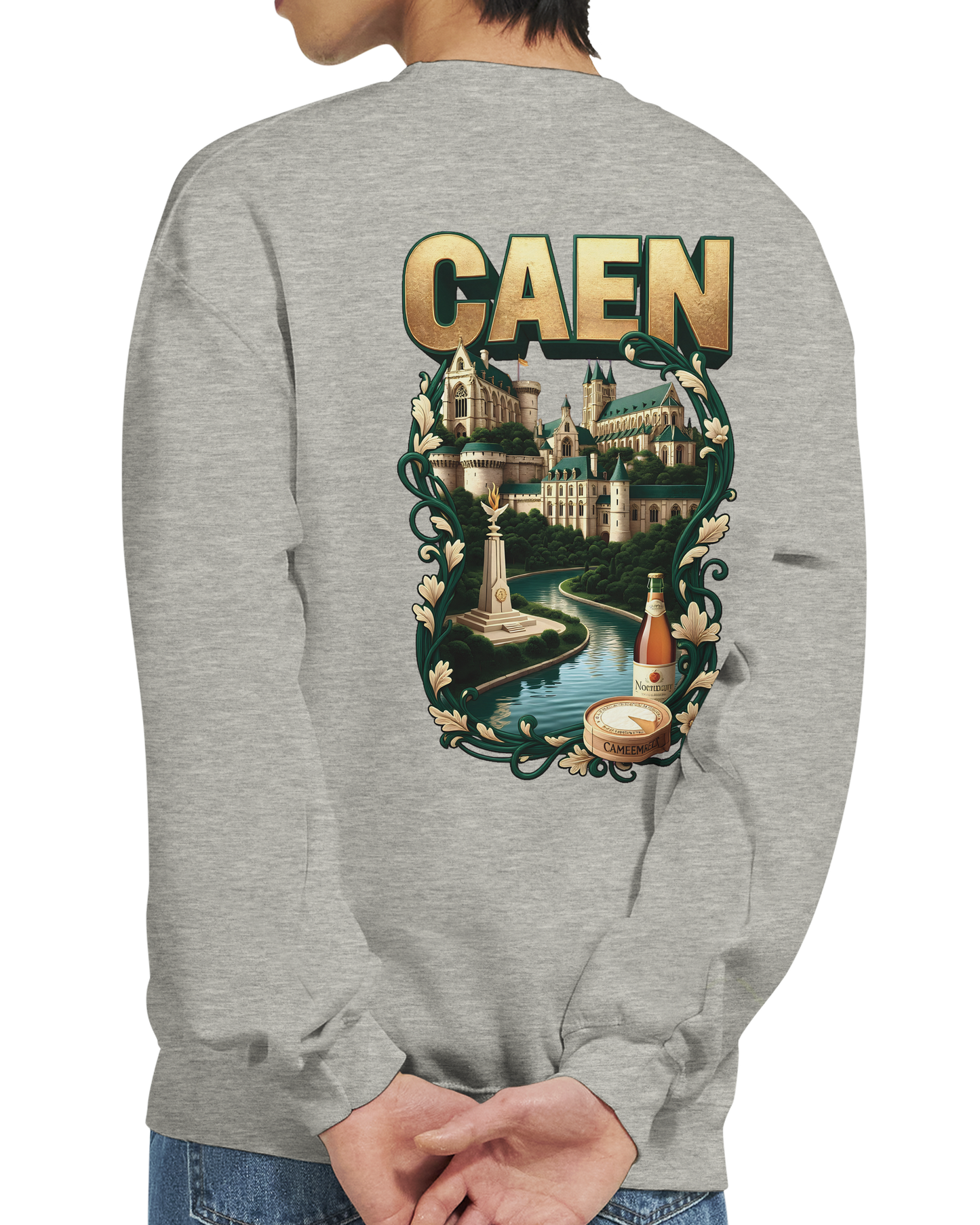 Sweatshirt Caen Stadt in Frankreich klassisch Unisex Rundhals | Gildan® 18000