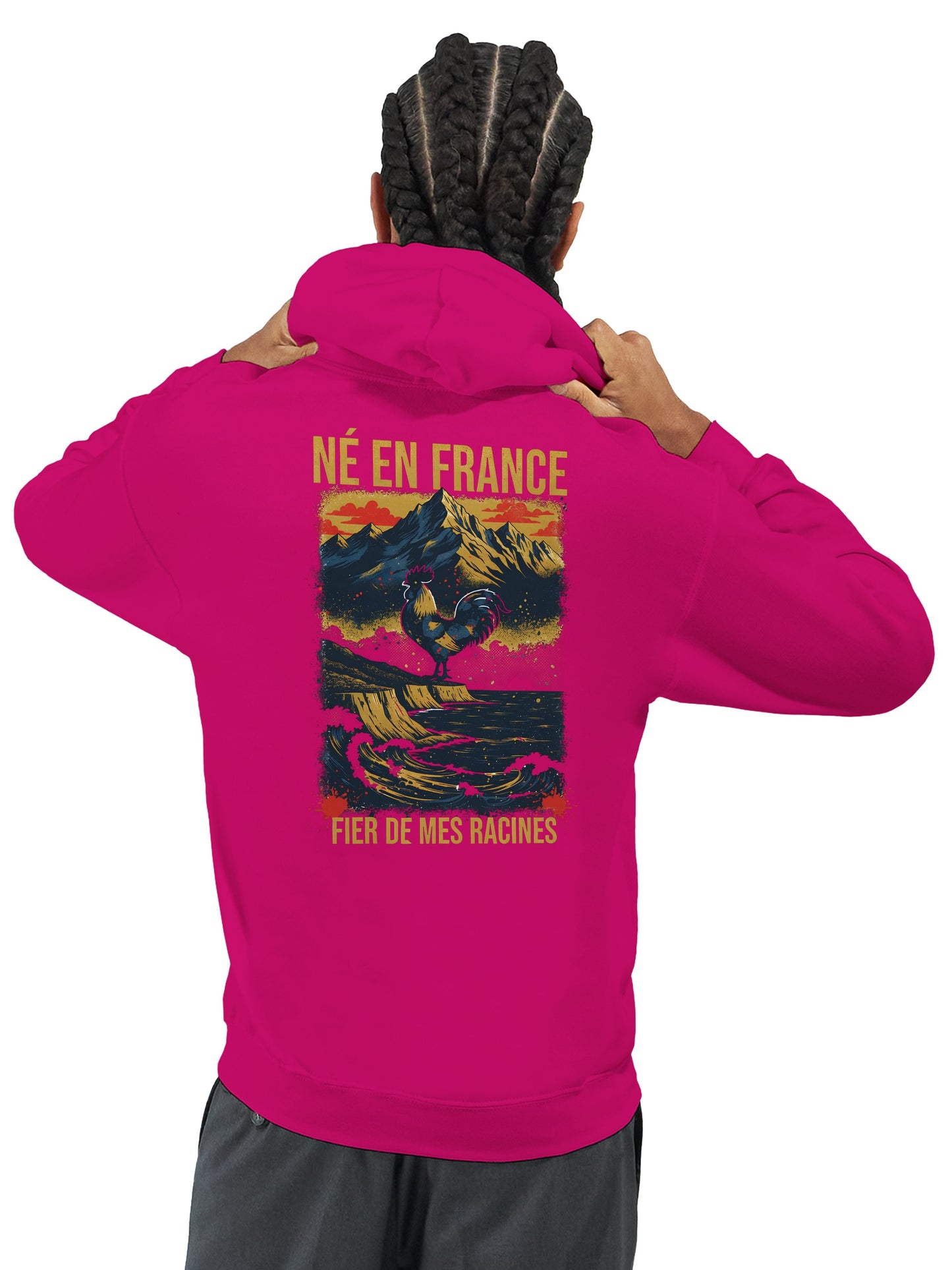 Sweat à Capuche Homme « Né en France » – Premium Confort et Style