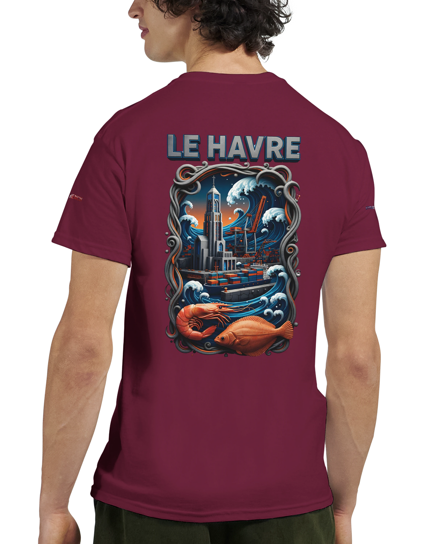 Unisex-T-Shirt Le Havre Stadt in Frankreich dick Rundhals | Gildan® 5000