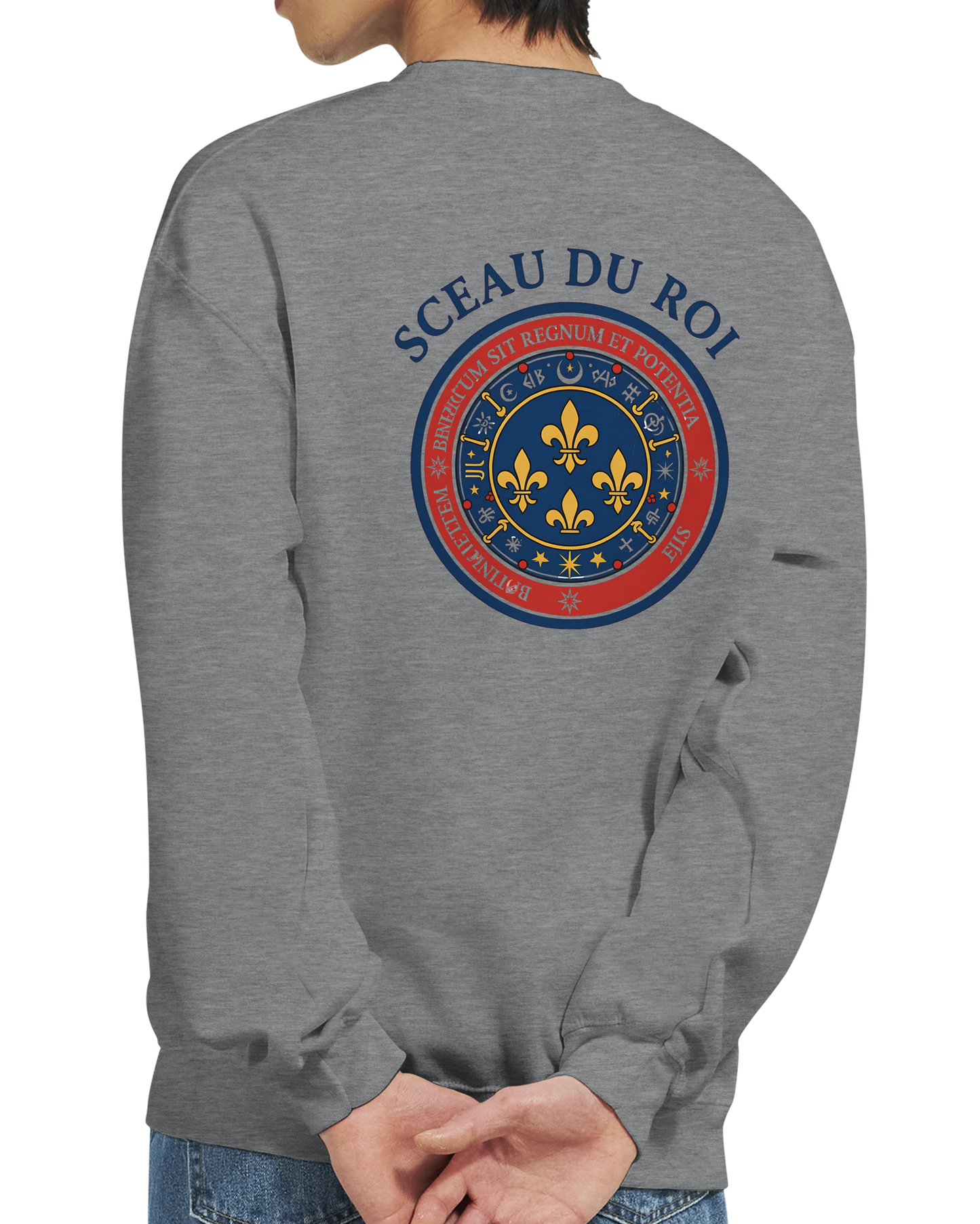 Herren-Sweatshirt Das Siegel des Königs, klassischer Rundhals | Gildan® 18000