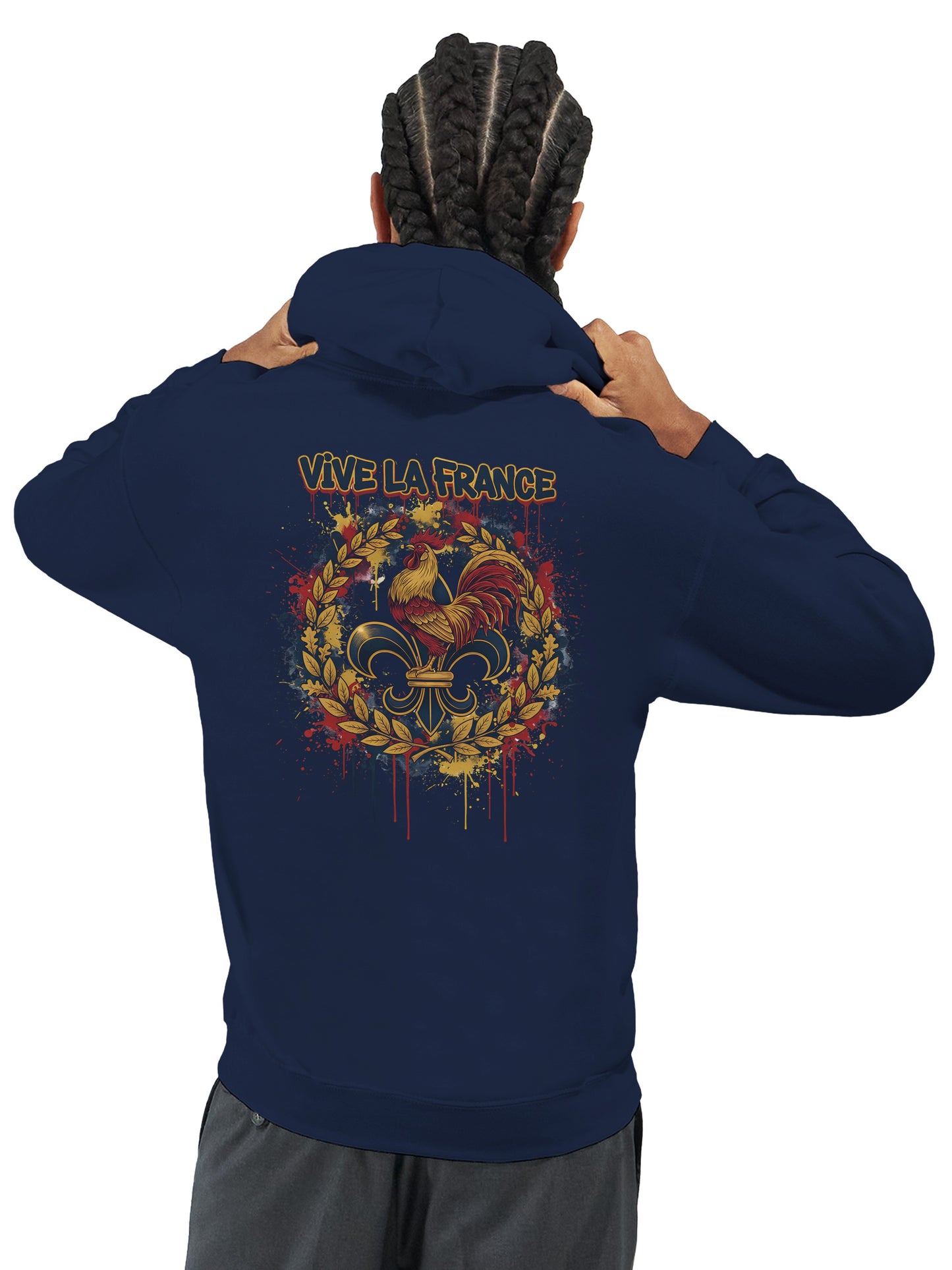 Sweat à capuche Vive la France – Hoodie Premium pour Homme