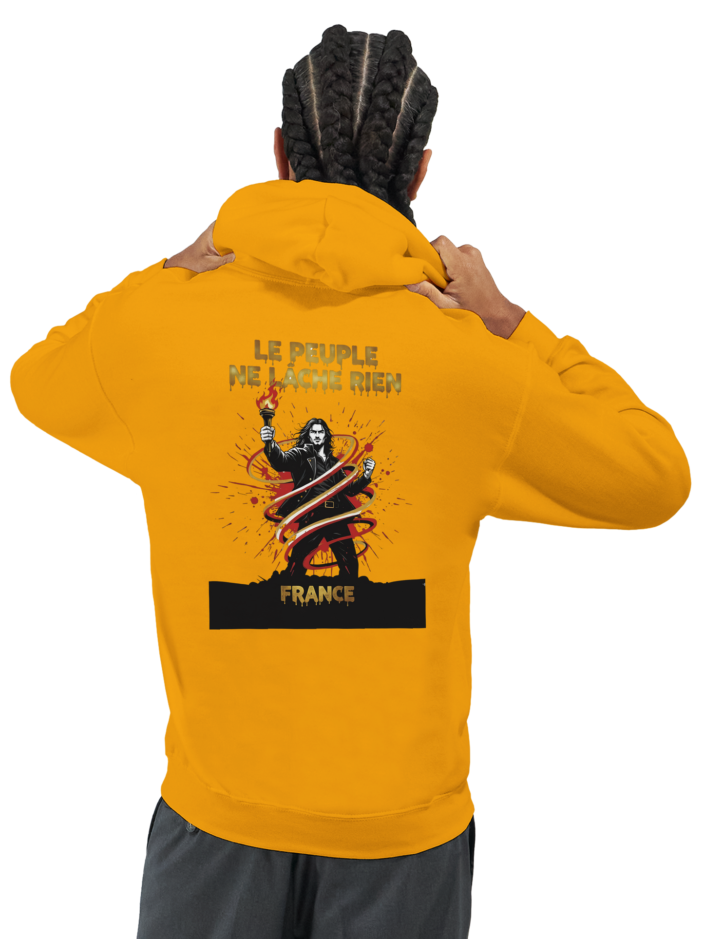 "The people don't give up" hoodie - classic French style for men | Gildan® 18500