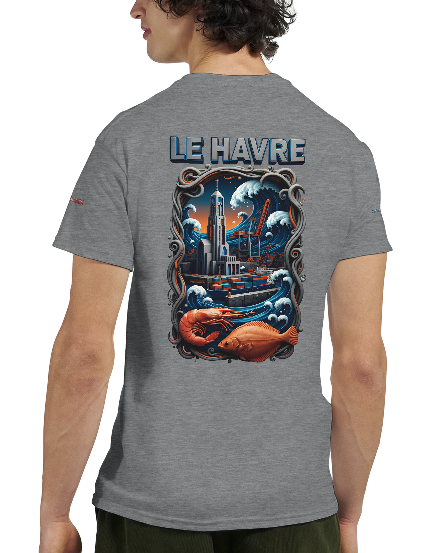Unisex-T-Shirt Le Havre Stadt in Frankreich dick Rundhals | Gildan® 5000