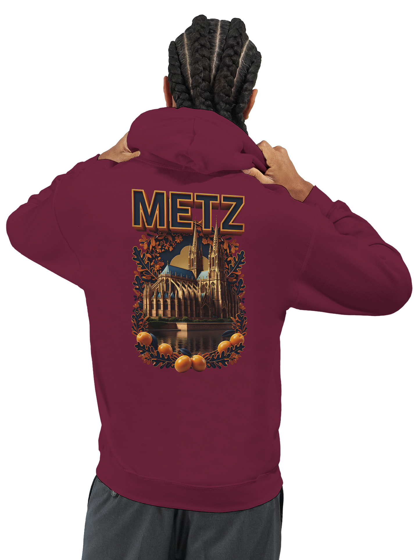 Unisex-Hoodie Metz Stadt Frankreich klassisch | Gildan® 18500