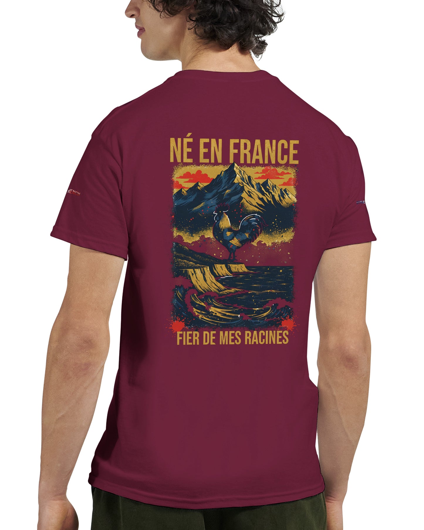 T-Shirt in Frankreich geboren dick rundhals | Gildan® 5000