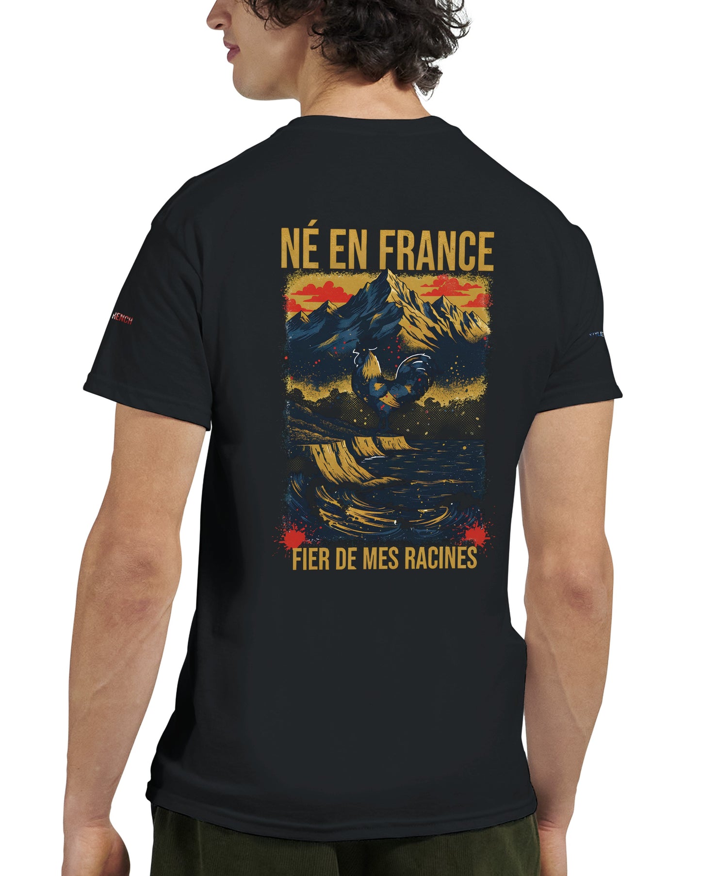 T-Shirt in Frankreich geboren dick rundhals | Gildan® 5000