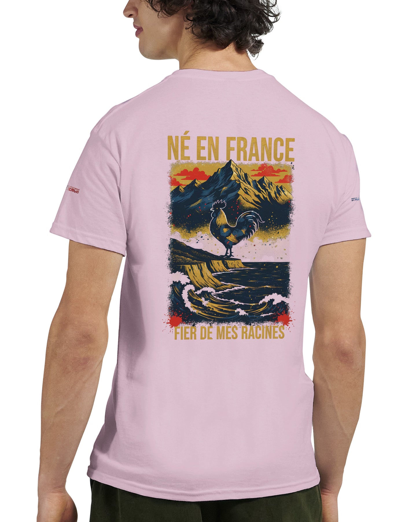 T-Shirt in Frankreich geboren dick rundhals | Gildan® 5000