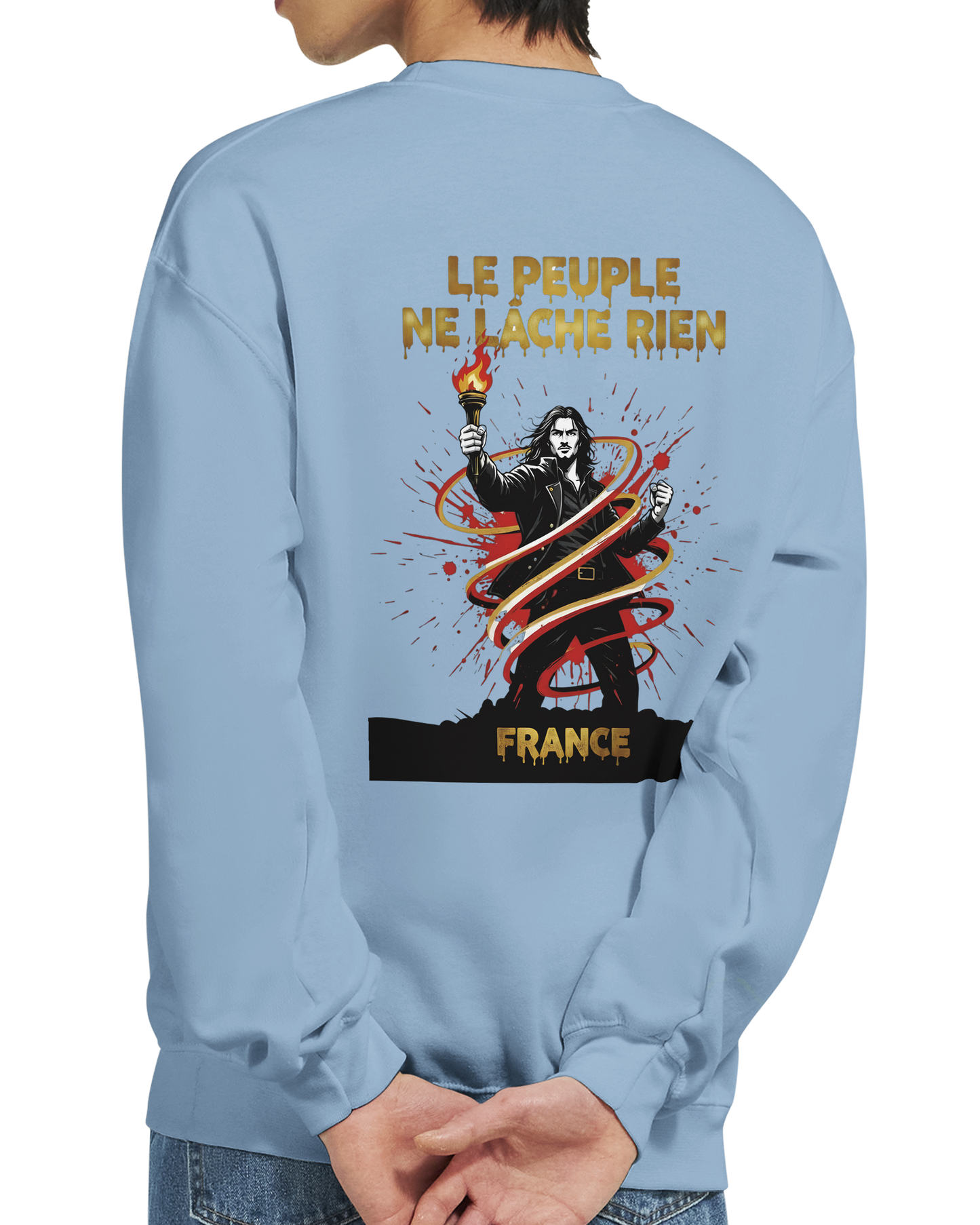 Sweatshirt "Le peuple lâche rien" French Style Classic Crewneck | Gildan® 18000