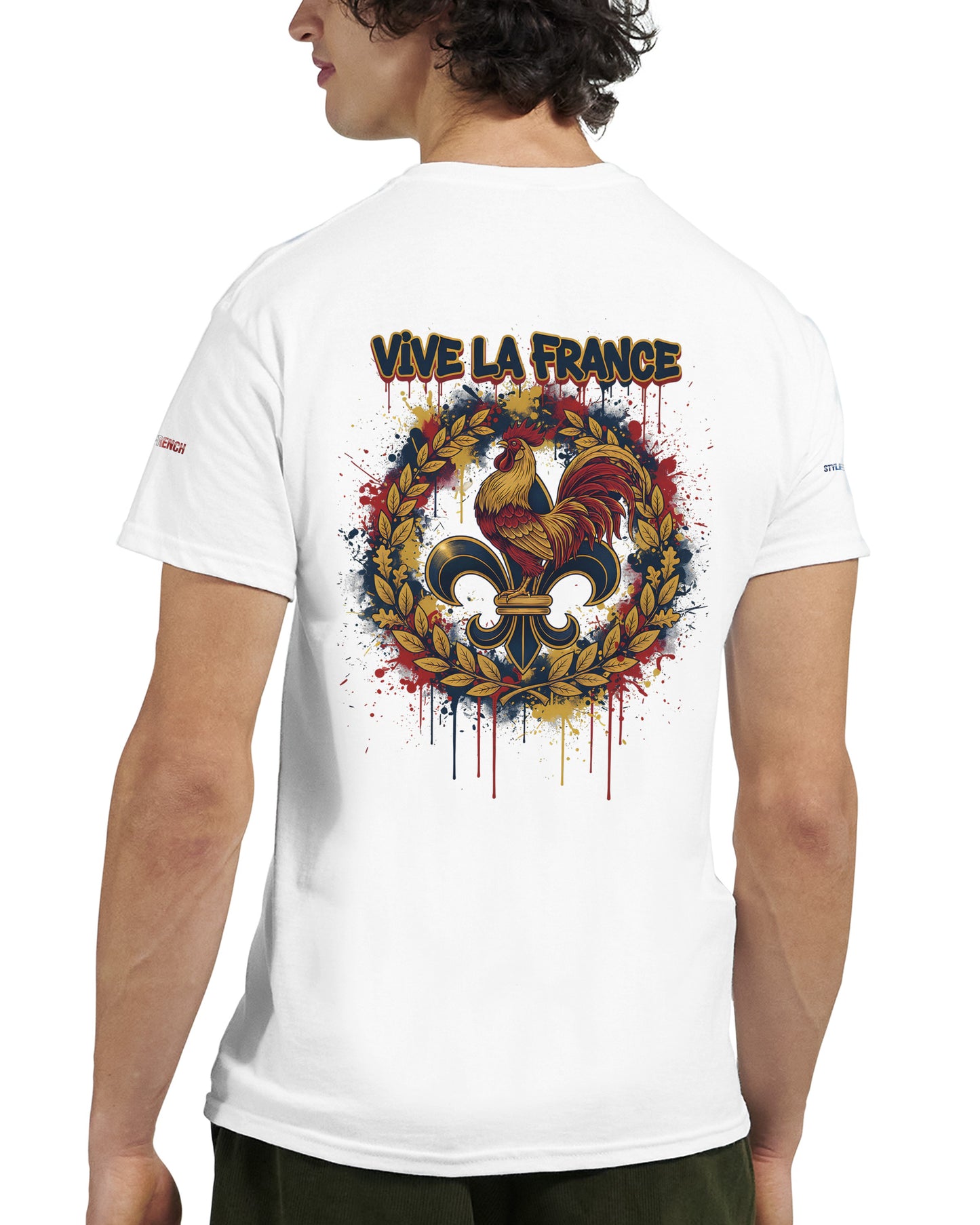 T-Shirt vive la France Herren dick Rundhals | Gildan® 5000