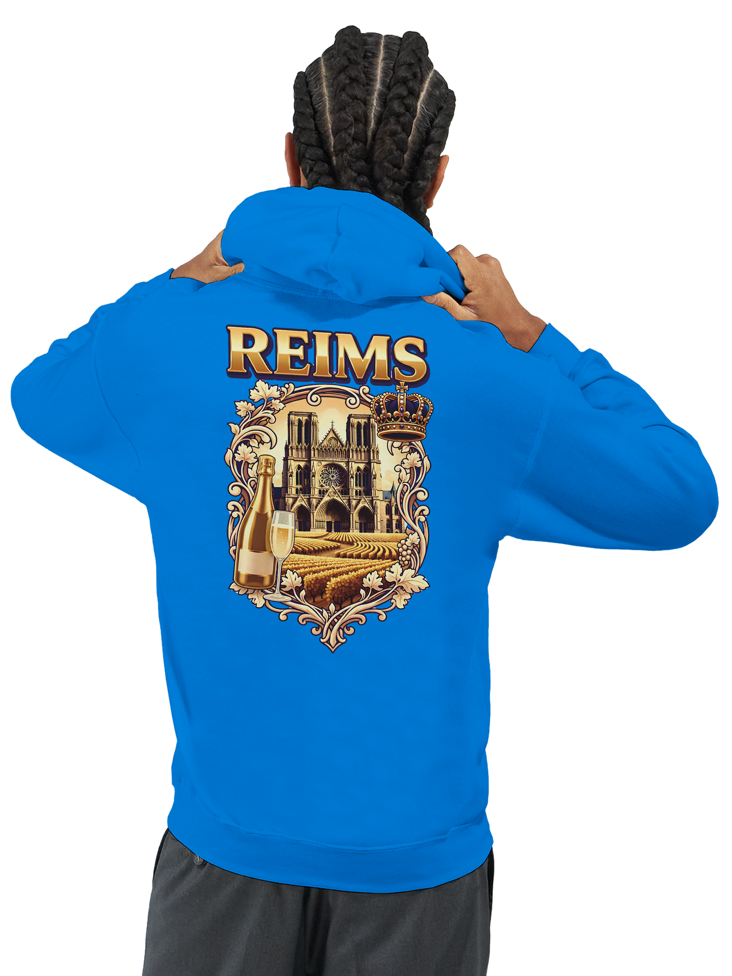 Sweat à capuche Reims – Hoodie unisexe classique style ville de France