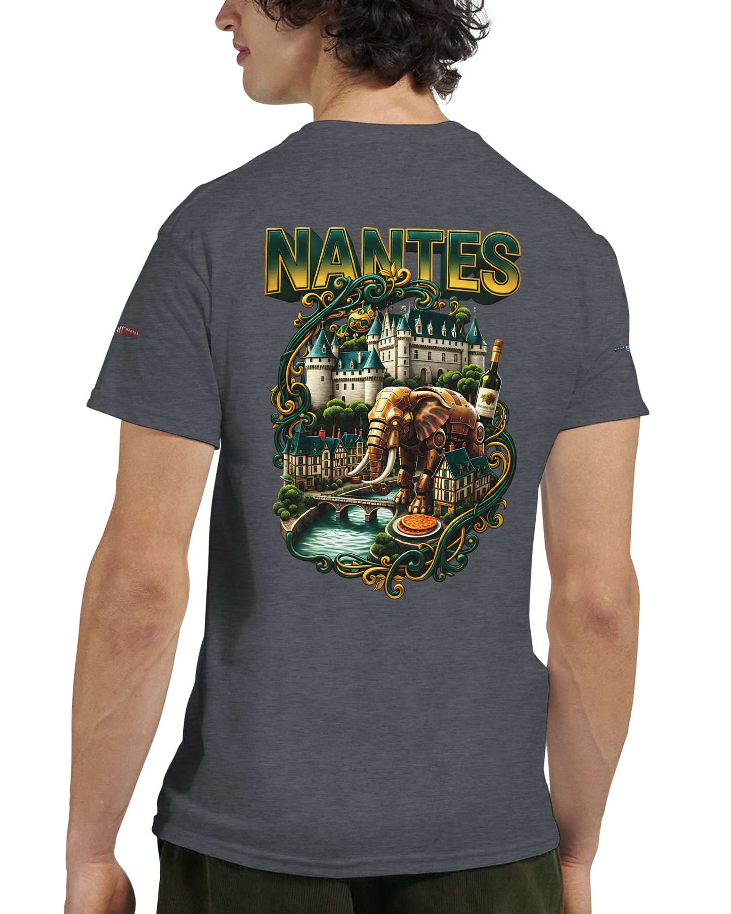 Unisex T-Shirt Nantes Stadt Frankreich | dickes Rundhals-T-Shirt | Gildan® 5000