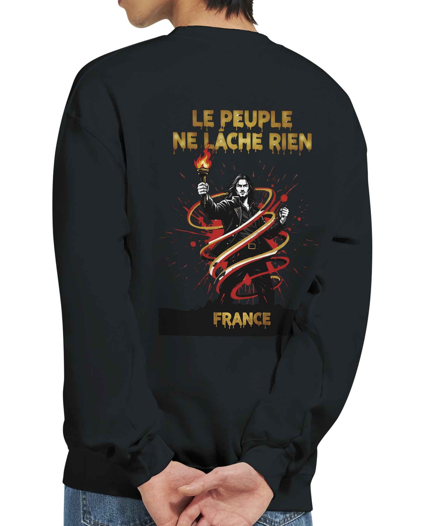 Sweatshirt "Le peuple lâche rien" French Style Classic Crewneck | Gildan® 18000