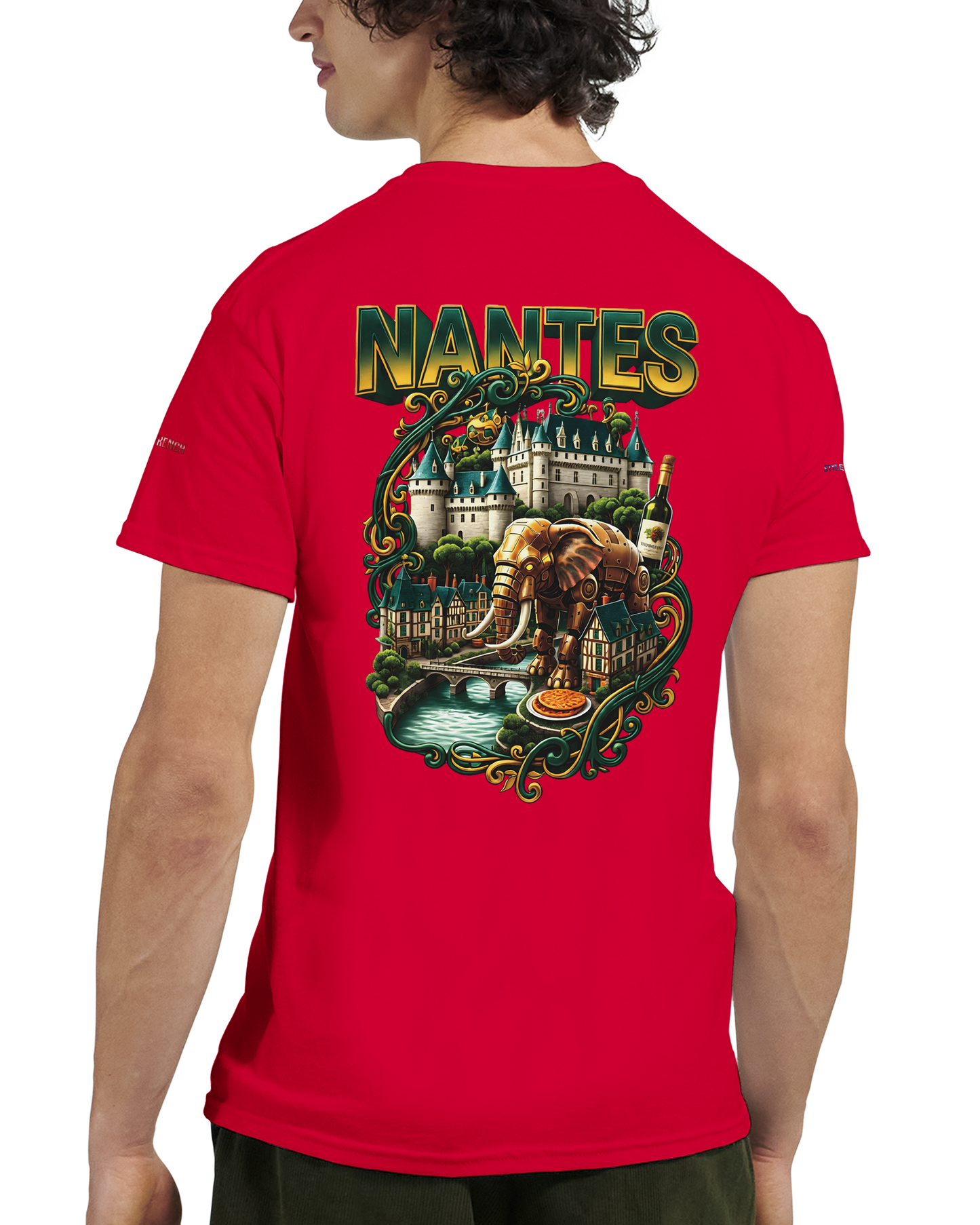Unisex T-Shirt Nantes Stadt Frankreich | dickes Rundhals-T-Shirt | Gildan® 5000