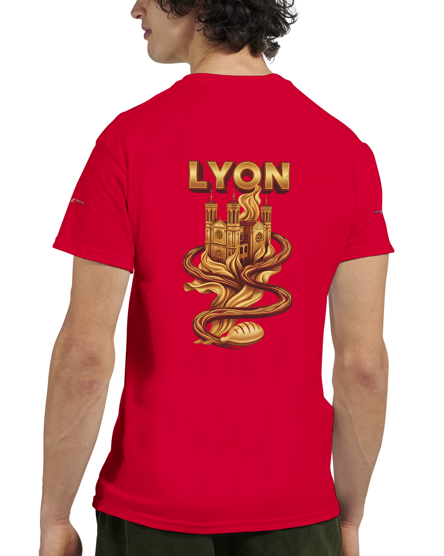 Unisex-T-Shirt Lyon Stadt Frankreich dick Rundhals | Gildan® 5000