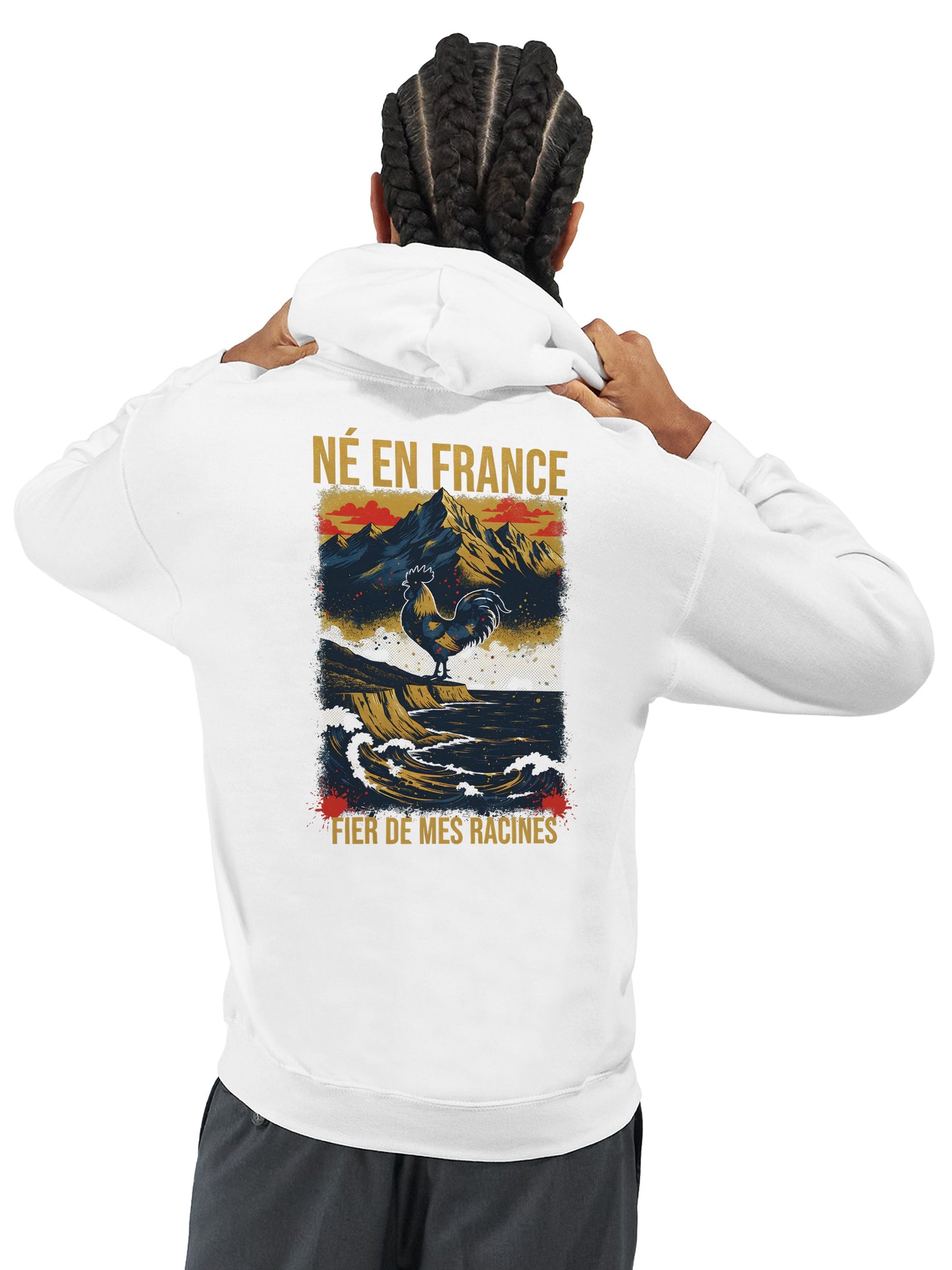 Sweat à Capuche Homme « Né en France » – Premium Confort et Style