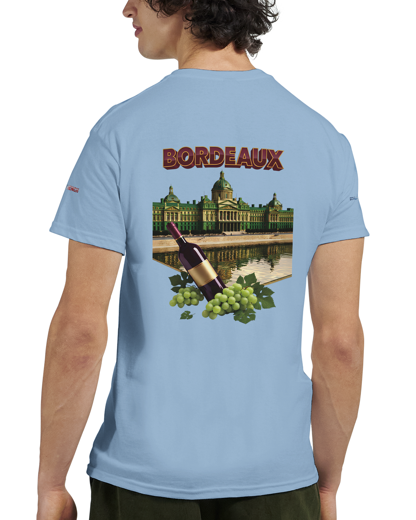 Unisex burgundy French city crewneck heavy t-shirt | Gildan® 5000
