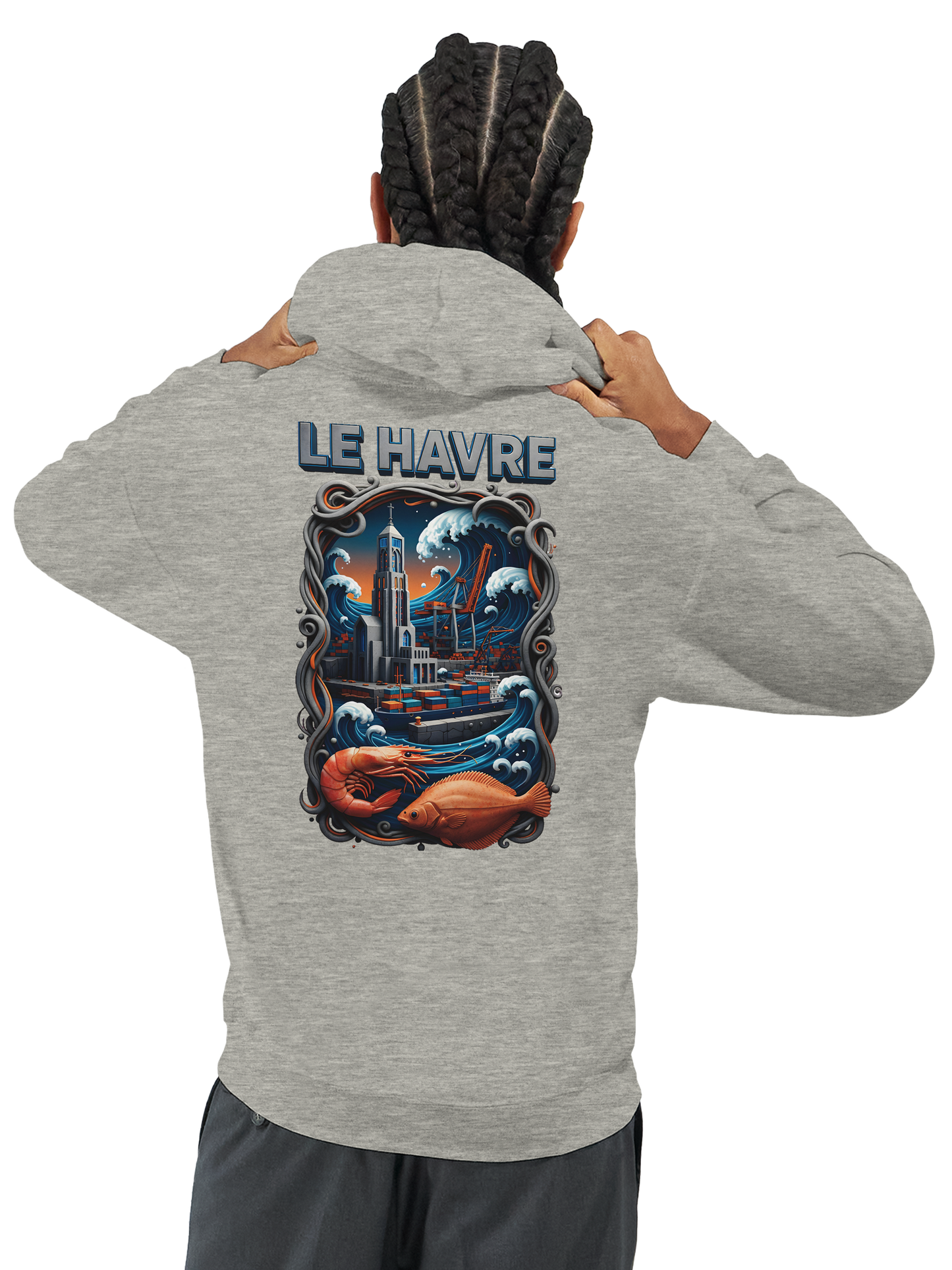 Sweat à capuche unisexe Le Havre