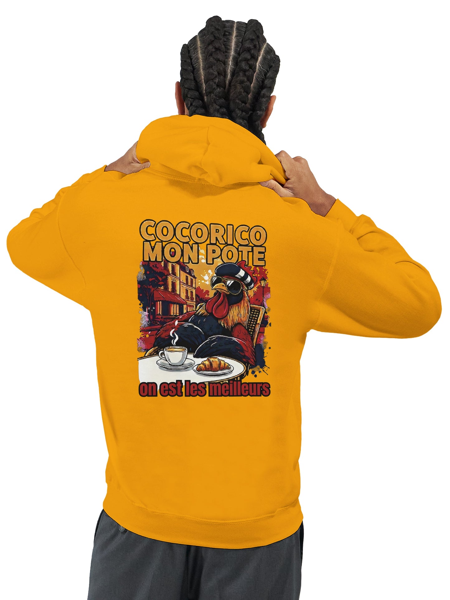 Herren-Kapuzenpullover „Cocorico, wir sind die Besten“ klassisch | Gildan® 18500