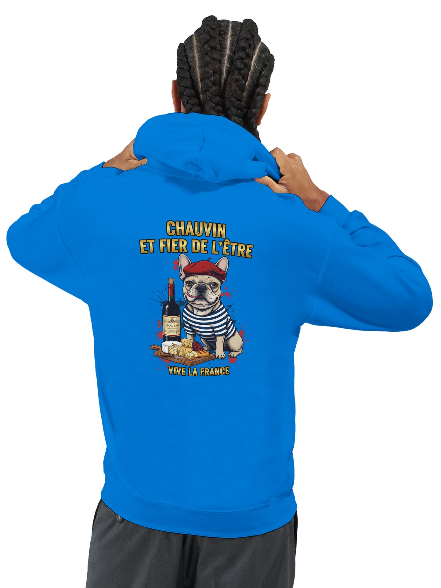 Klassischer französischer Hoodie "Chauvinistisch und stolz darauf, ein Mann zu sein" | Gildan® 18500
