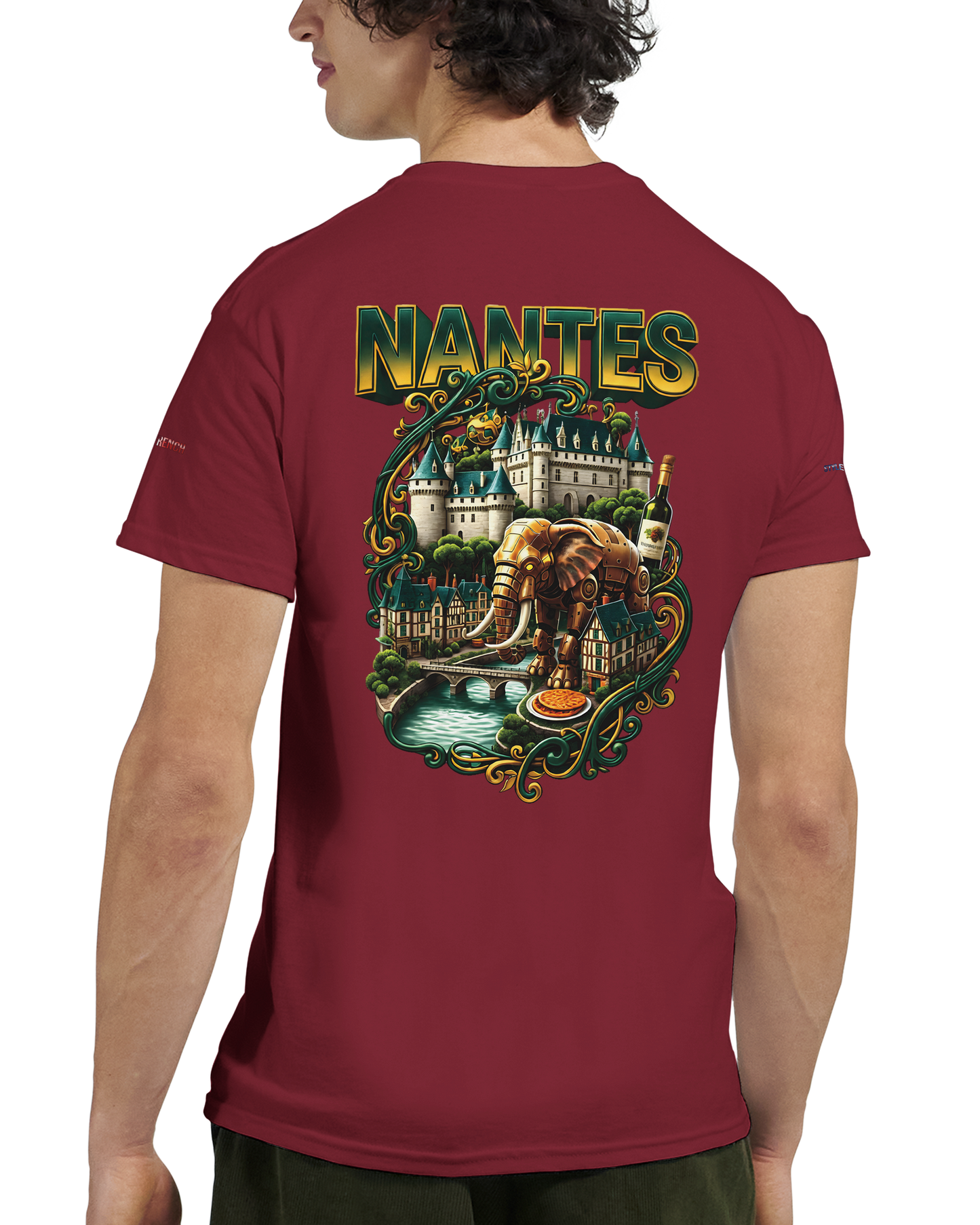 Unisex T-Shirt Nantes Stadt Frankreich | dickes Rundhals-T-Shirt | Gildan® 5000