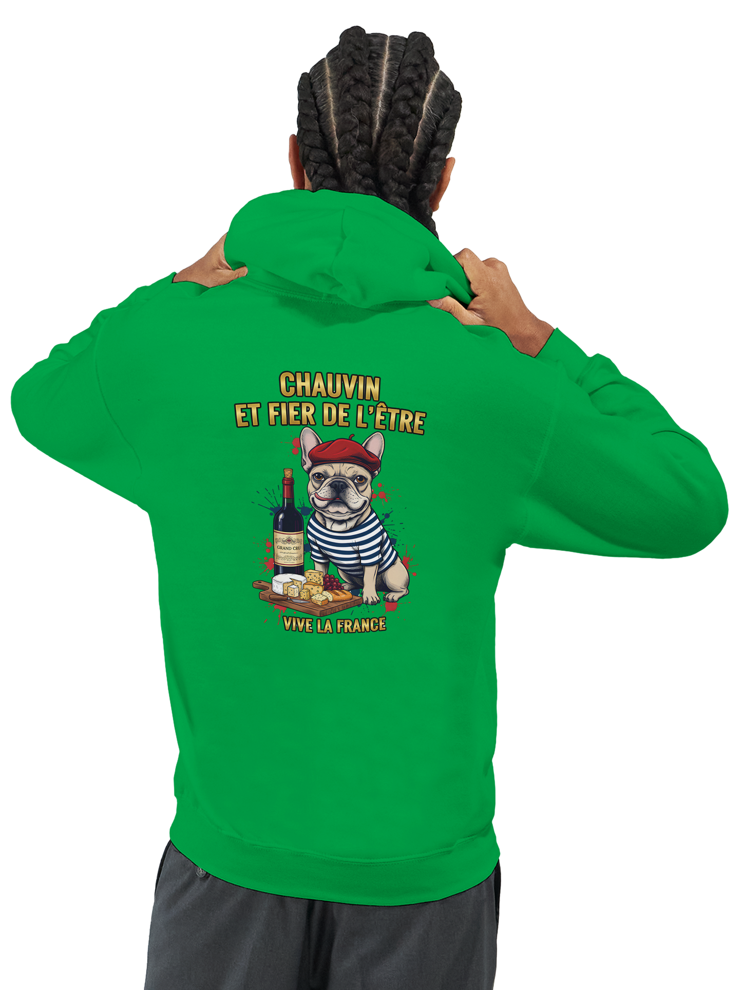 Klassischer französischer Hoodie "Chauvinistisch und stolz darauf, ein Mann zu sein" | Gildan® 18500