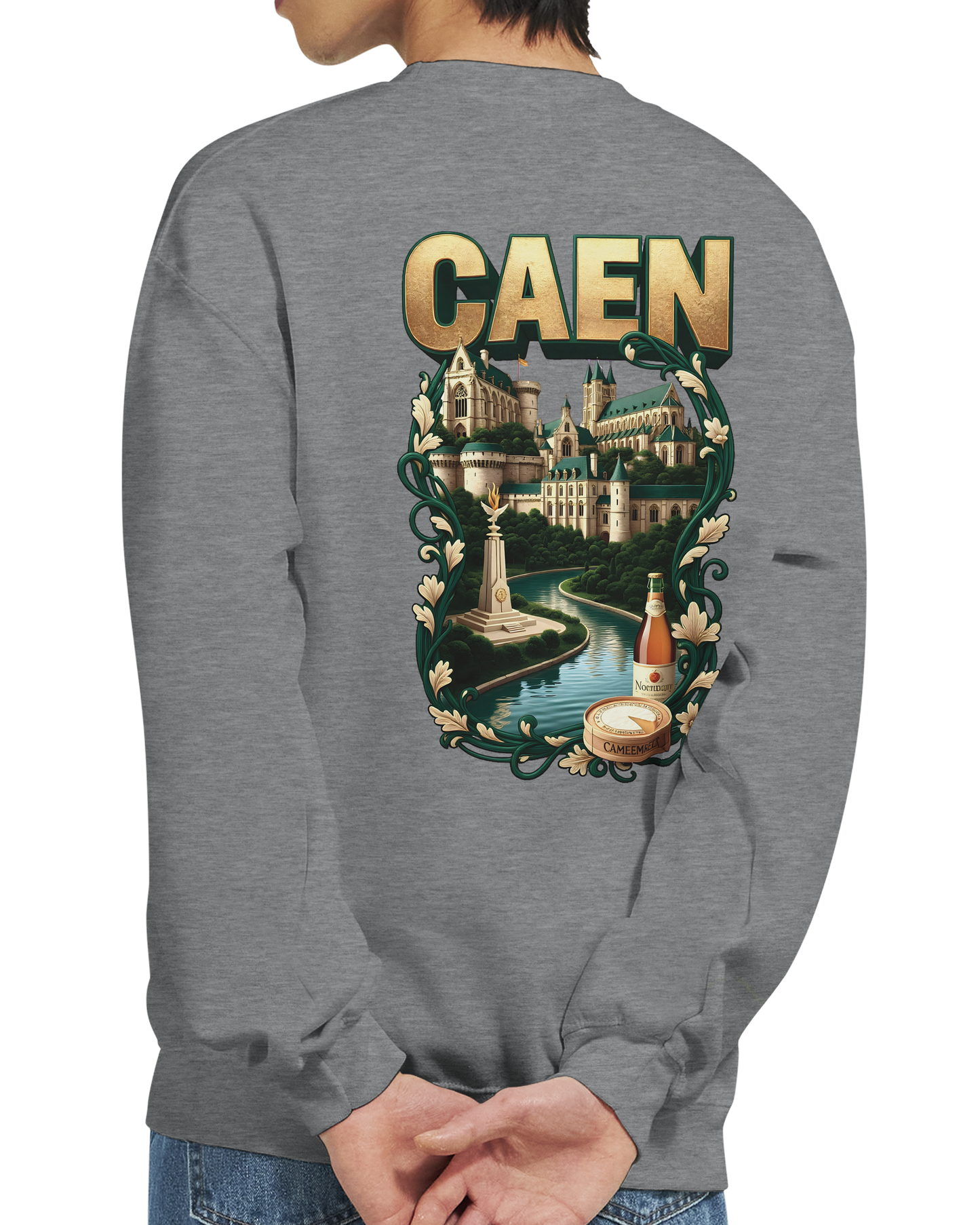 Sweatshirt Caen Stadt in Frankreich klassisch Unisex Rundhals | Gildan® 18000