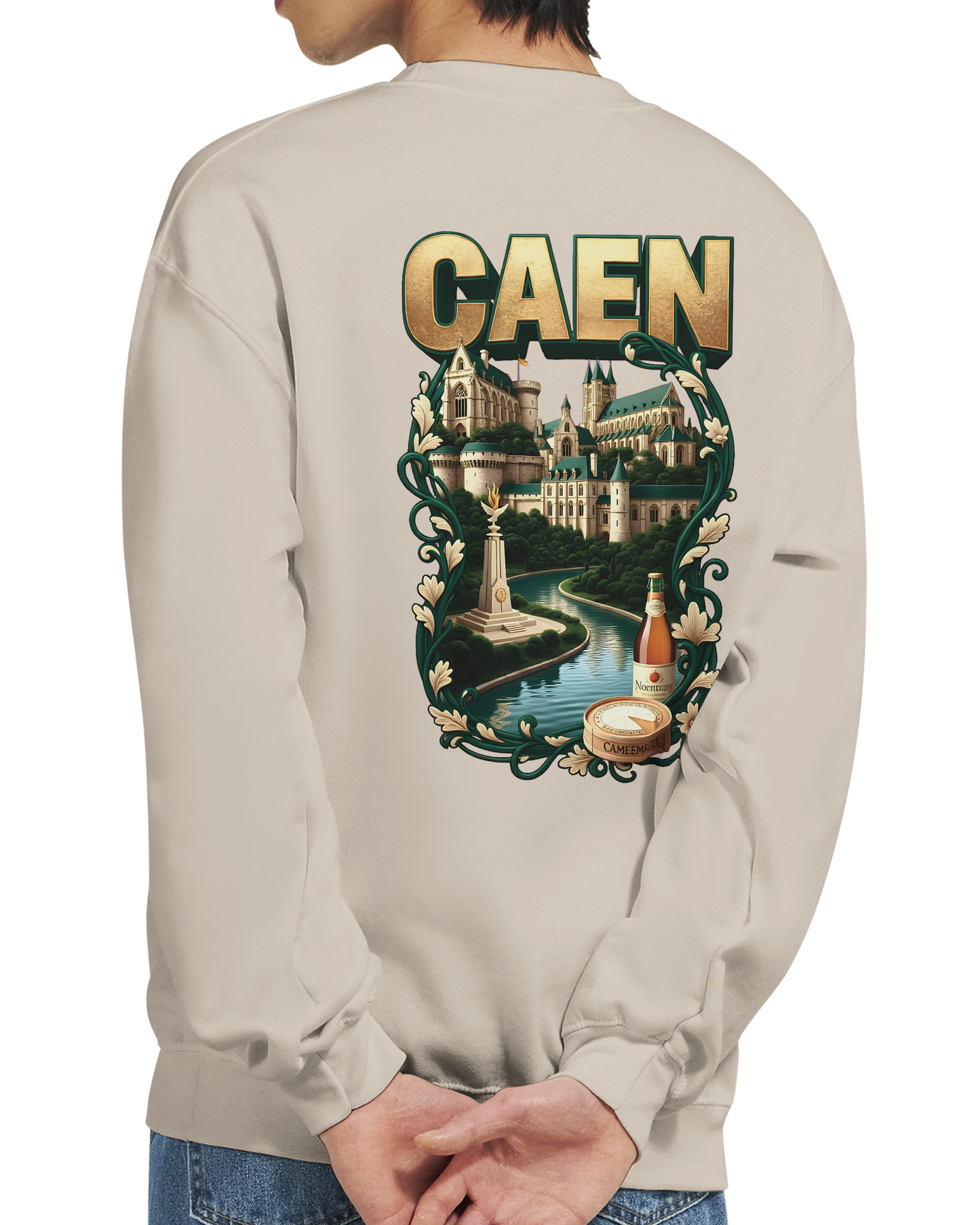 Sweatshirt Caen Stadt in Frankreich klassisch Unisex Rundhals | Gildan® 18000