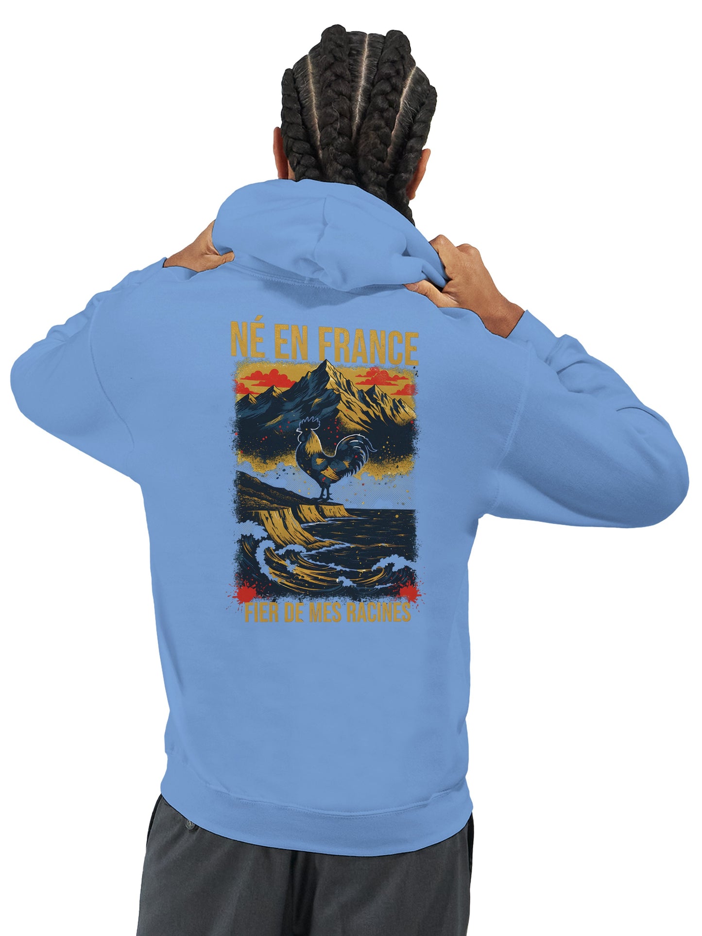 Sweat à Capuche Homme « Né en France » – Premium Confort et Style