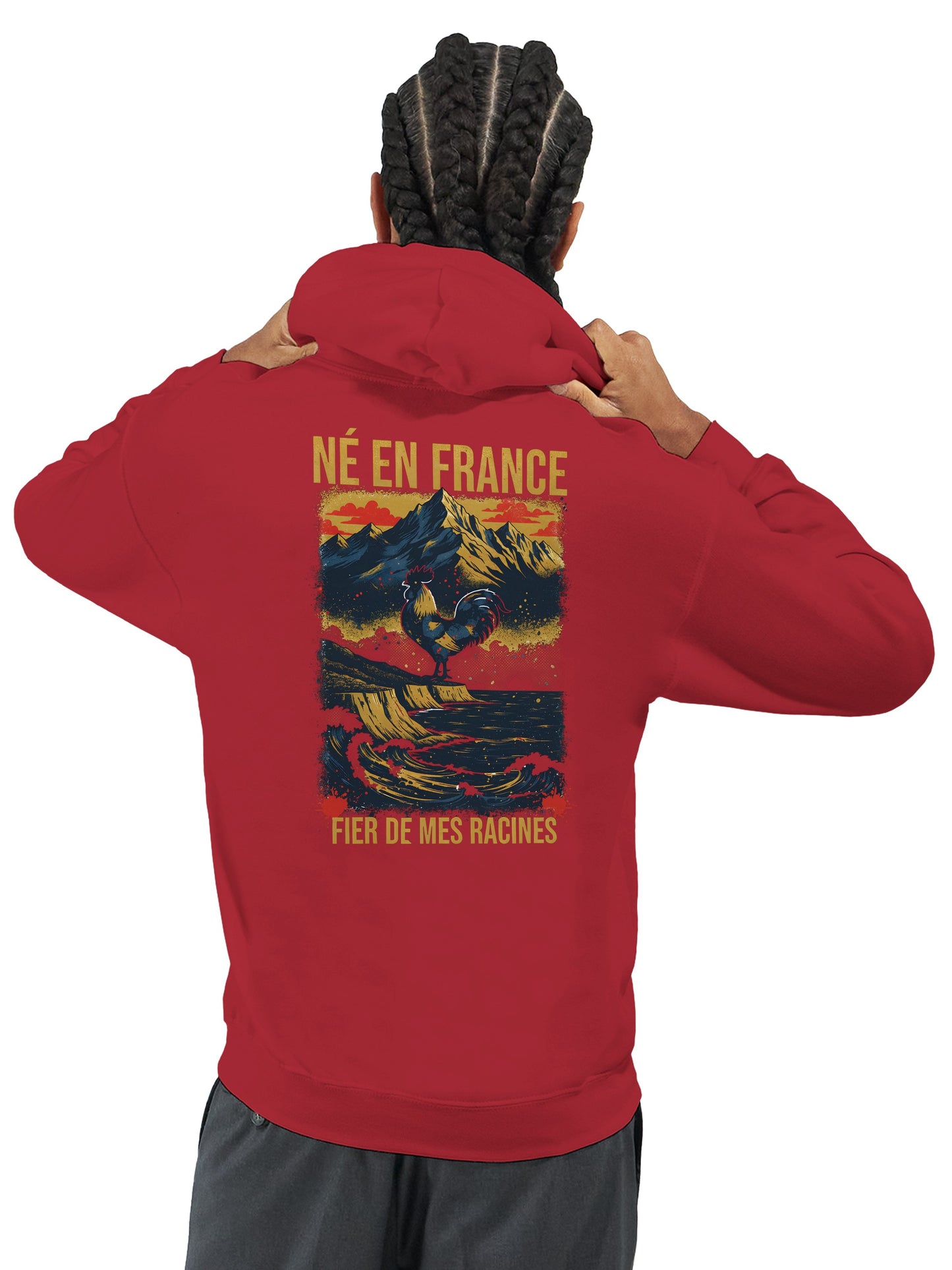 Sweat à Capuche Homme « Né en France » – Premium Confort et Style
