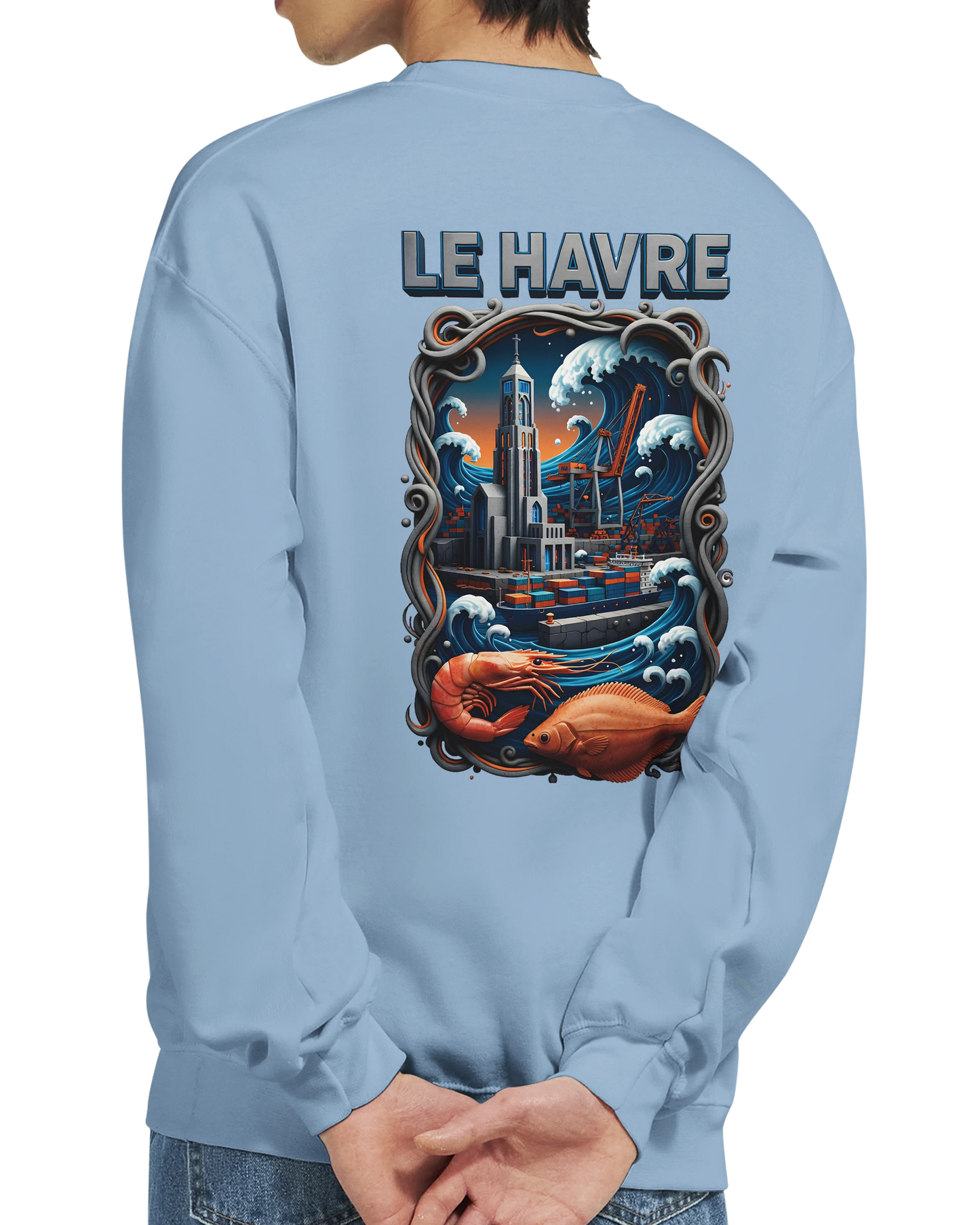 Sweat-shirt Unisexe Le Havre – Ville de France – Pull Premium Confort