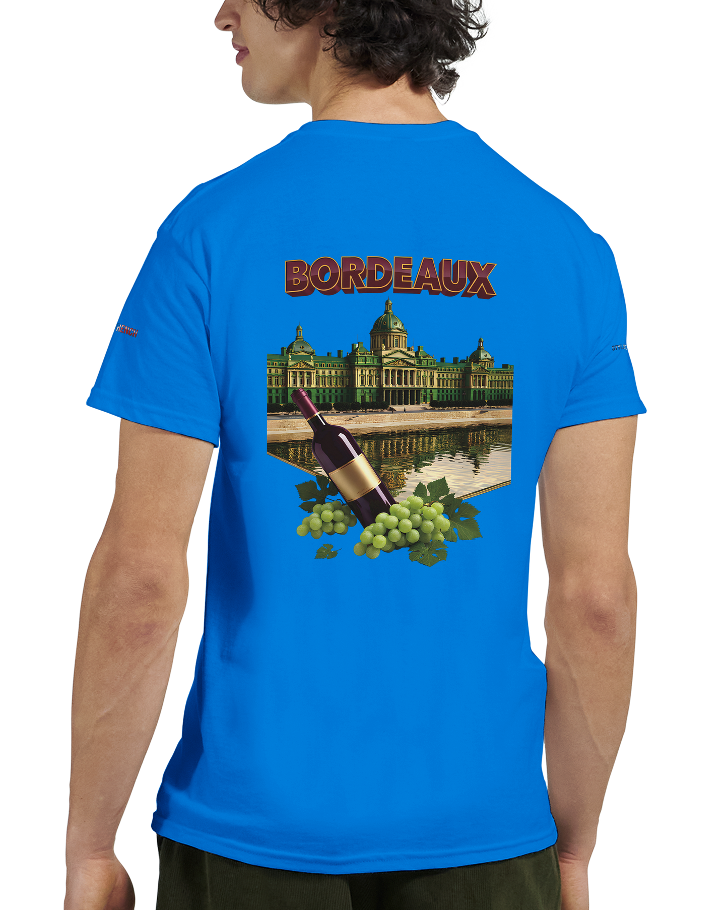 Unisex burgundy French city crewneck heavy t-shirt | Gildan® 5000