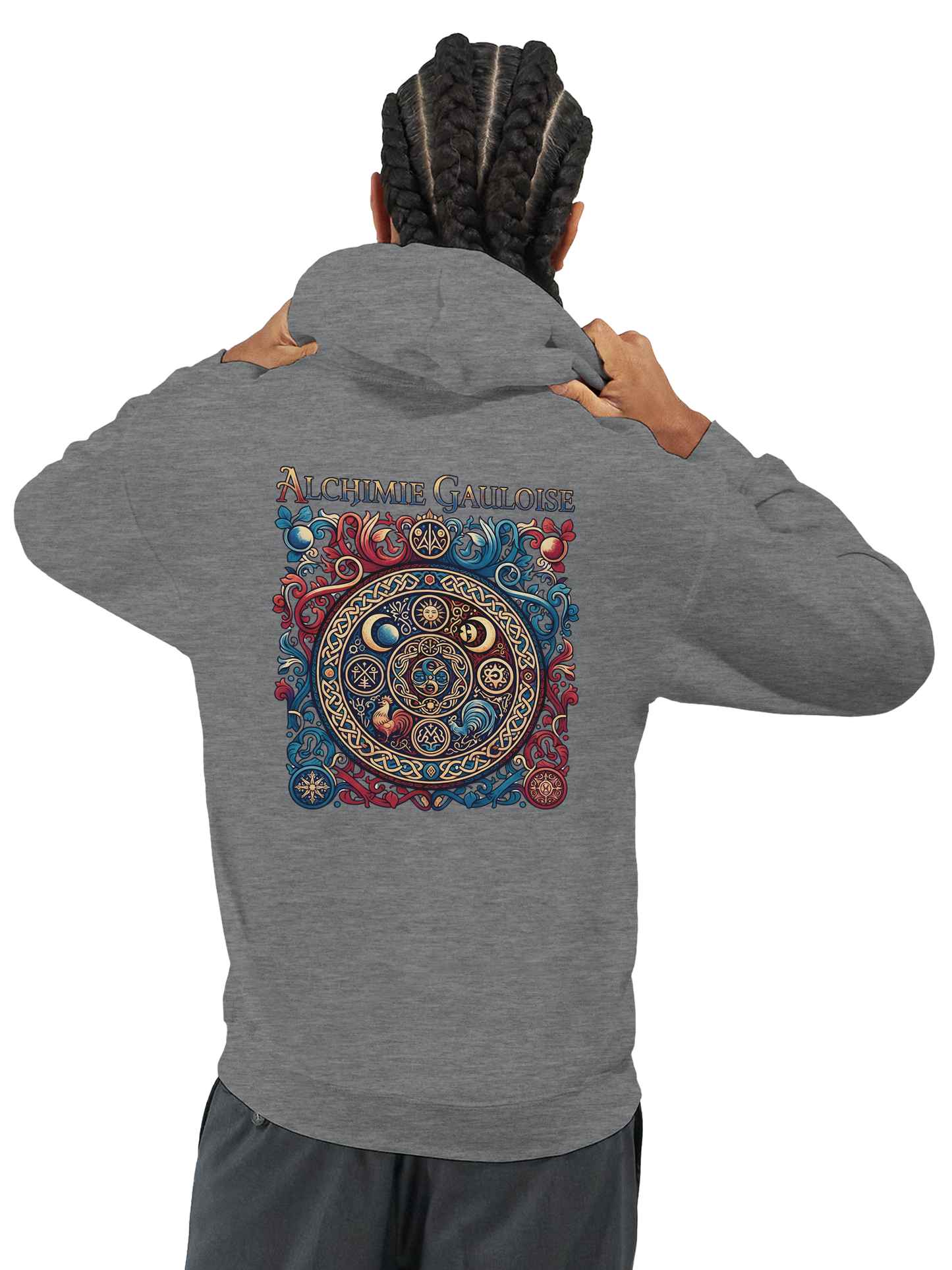 Herren-Kapuzenpullover „Gallische Alchemie“ klassisch | Gildan® 18500