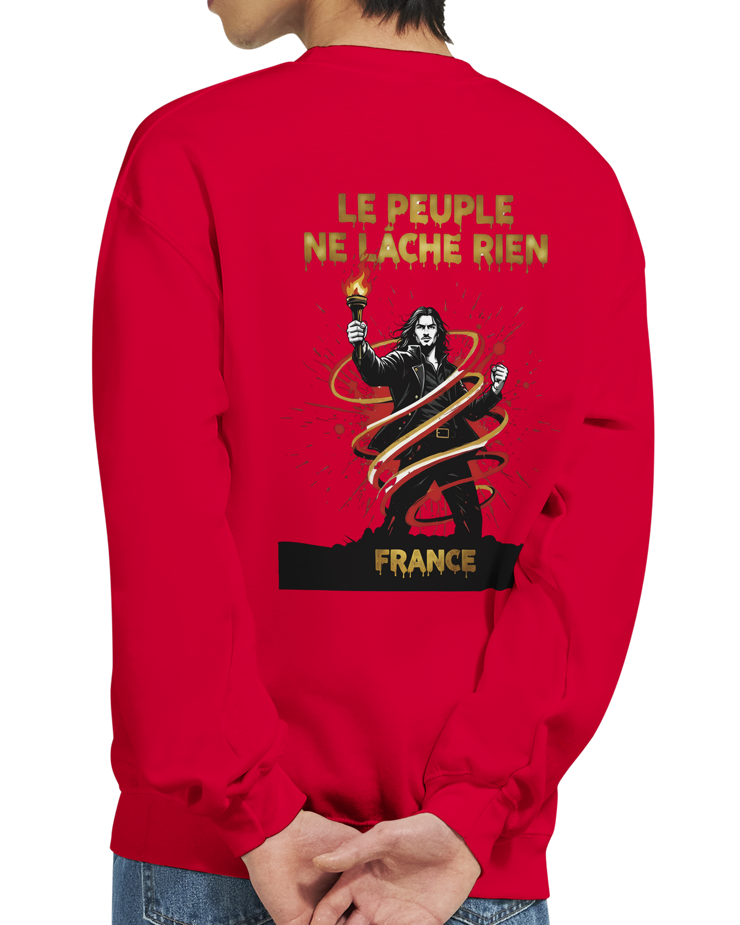 Sweatshirt "Le peuple lâche rien" French Style Classic Crewneck | Gildan® 18000