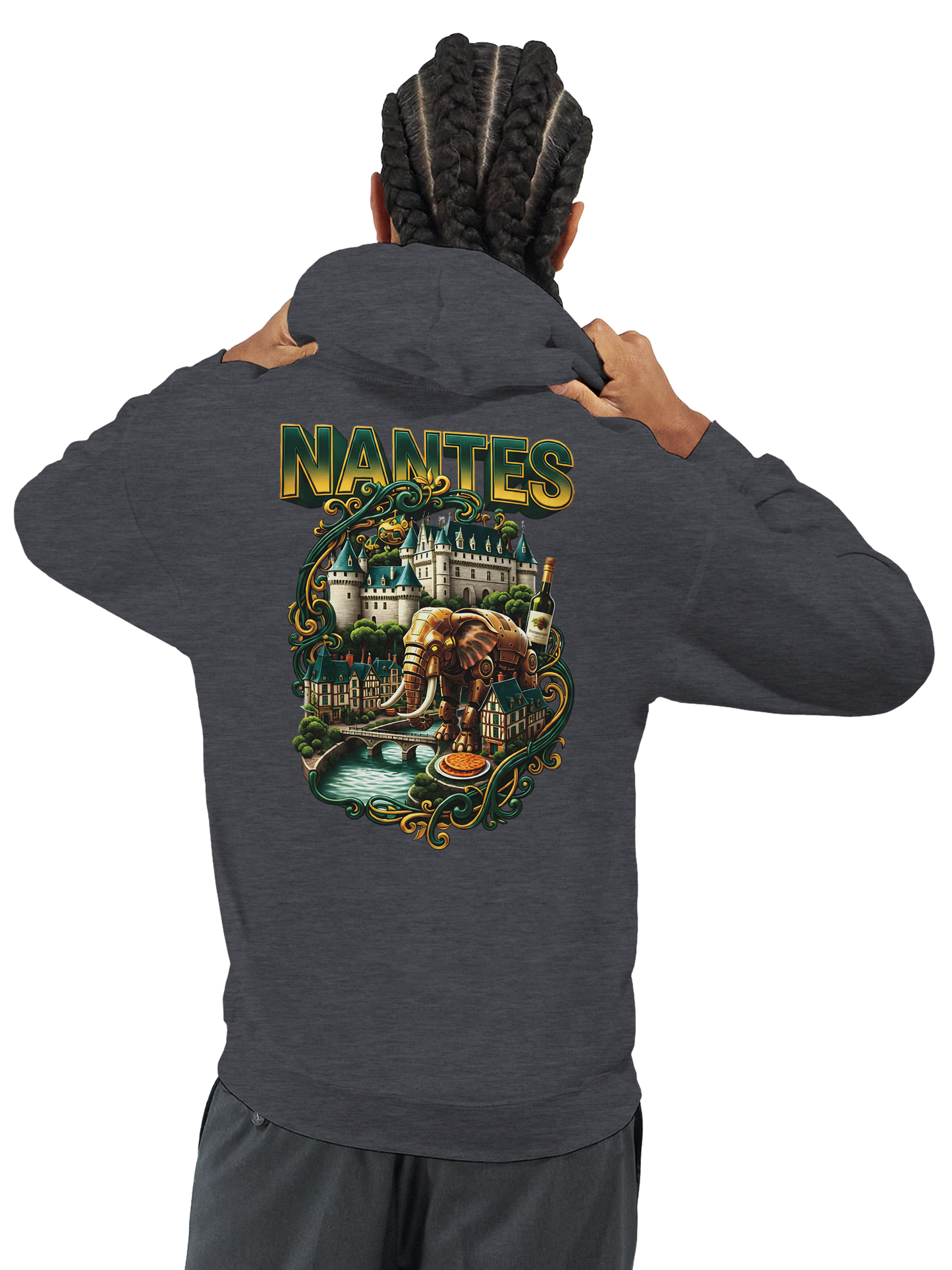 Unisex-Kapuzenpullover Nantes Stadt Frankreich klassisch | Gildan® 18500