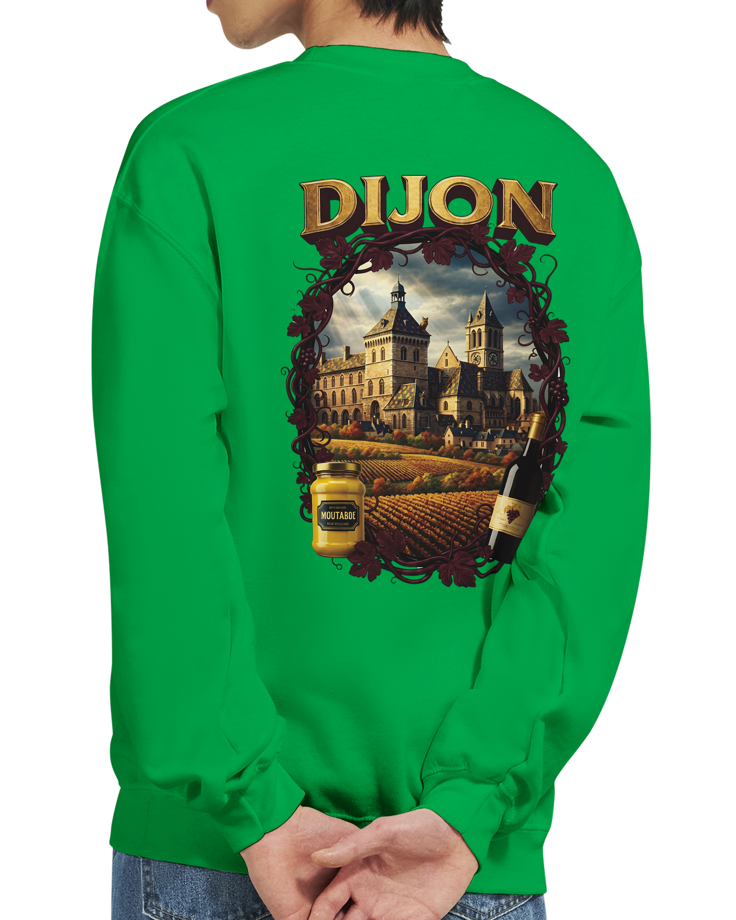 Unisex-Sweatshirt Dijon, Frankreich klassisch Rundhals | Gildan® 18000