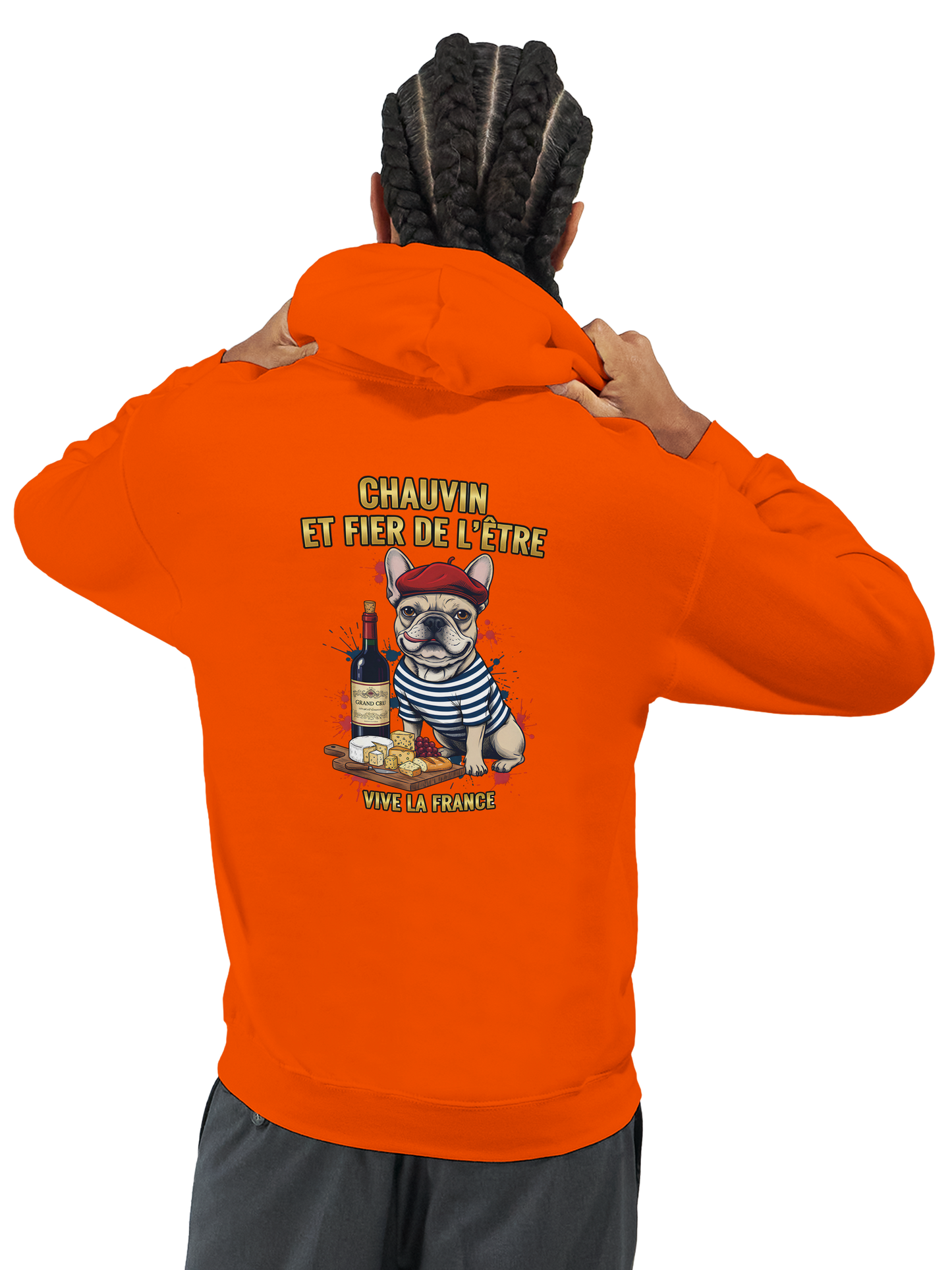 Klassischer französischer Hoodie "Chauvinistisch und stolz darauf, ein Mann zu sein" | Gildan® 18500