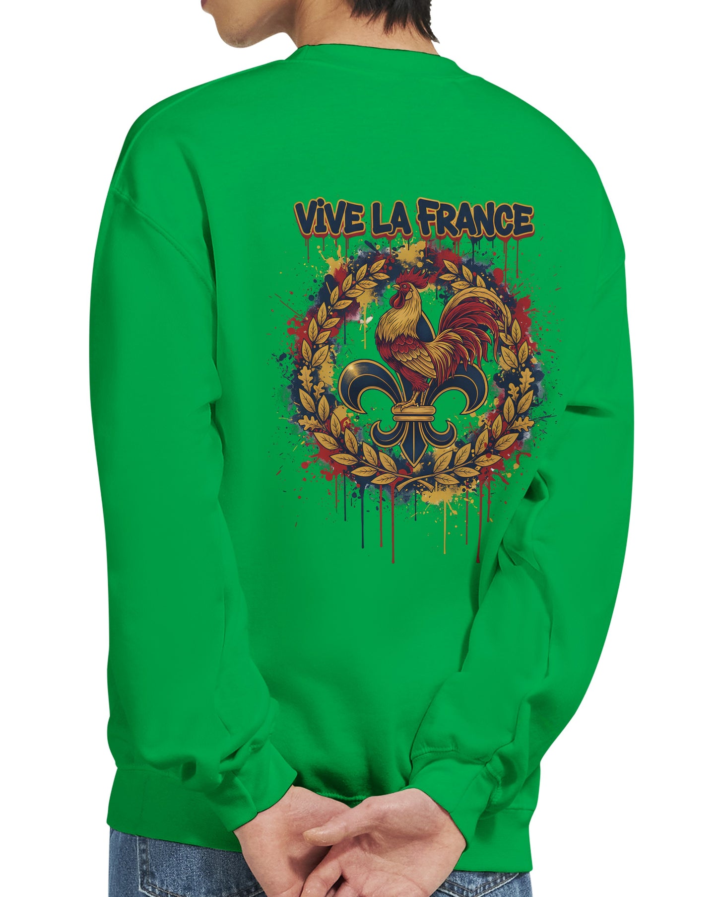 Sweat-shirt Vive la France pour Homme – Sweat à Capuche en Coton Premium
