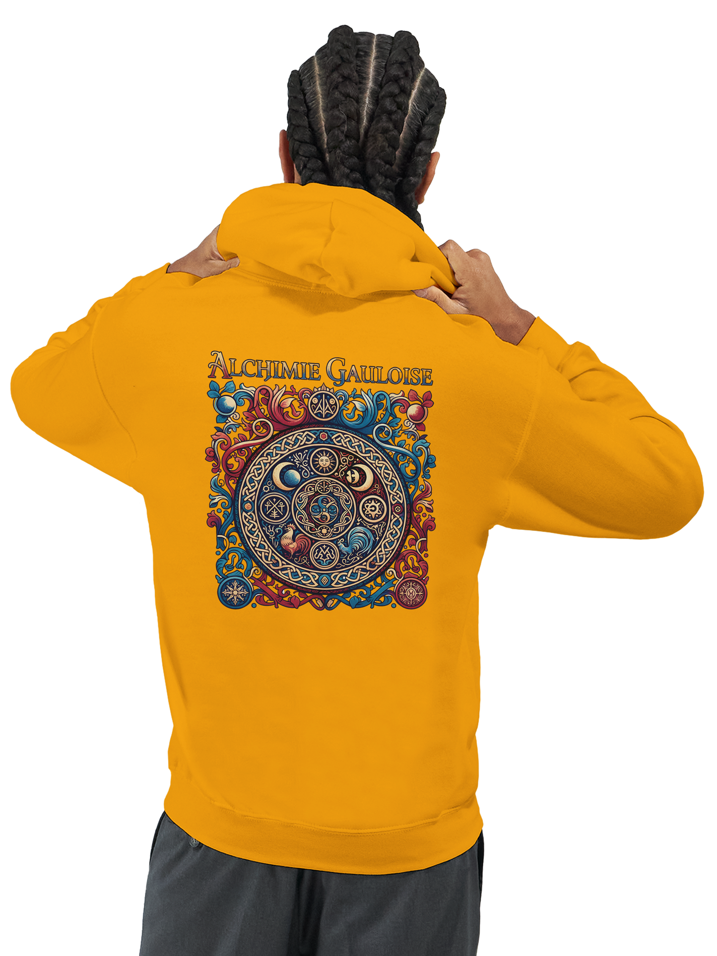 Herren-Kapuzenpullover „Gallische Alchemie“ klassisch | Gildan® 18500