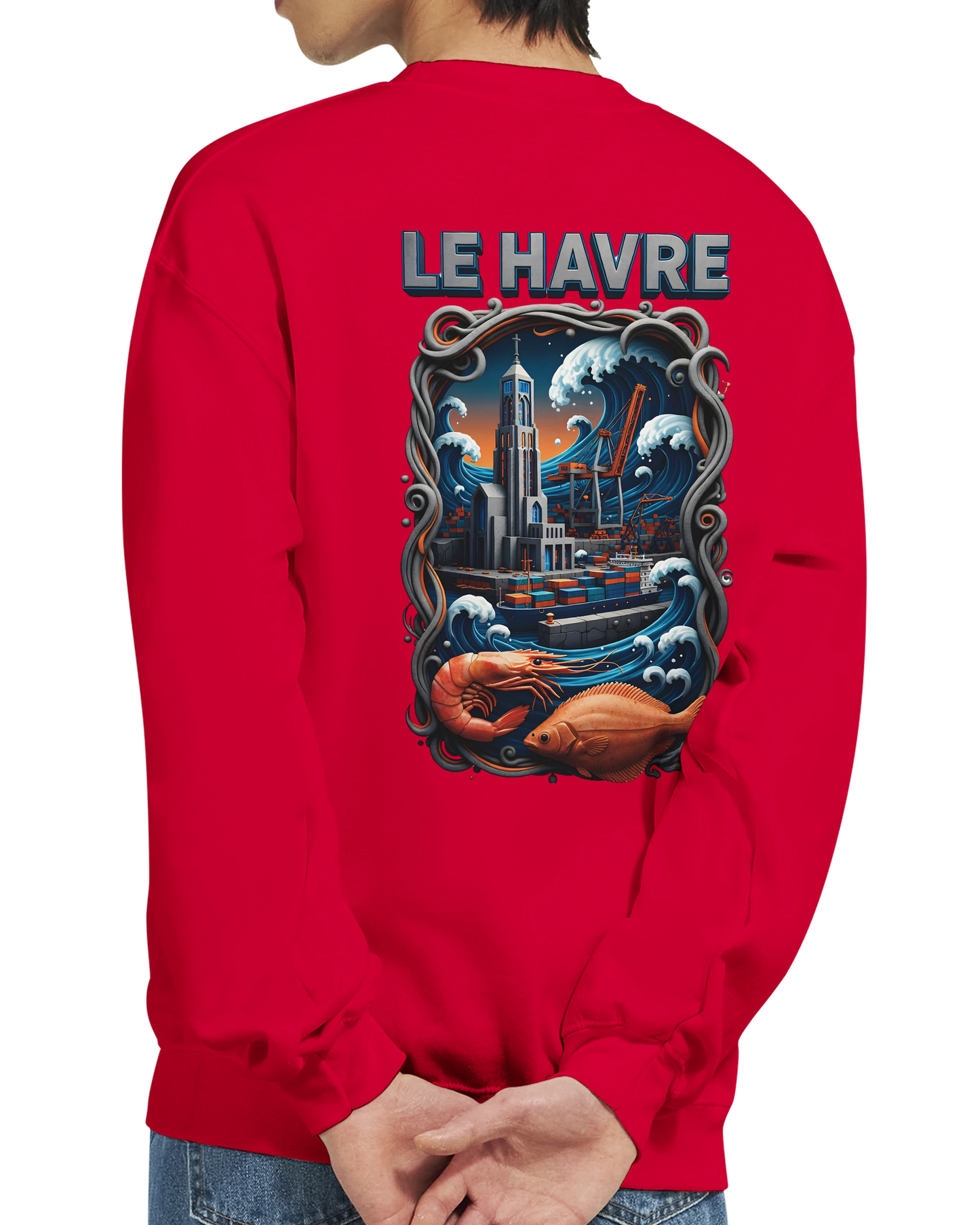Sweat-shirt Unisexe Le Havre – Ville de France – Pull Premium Confort