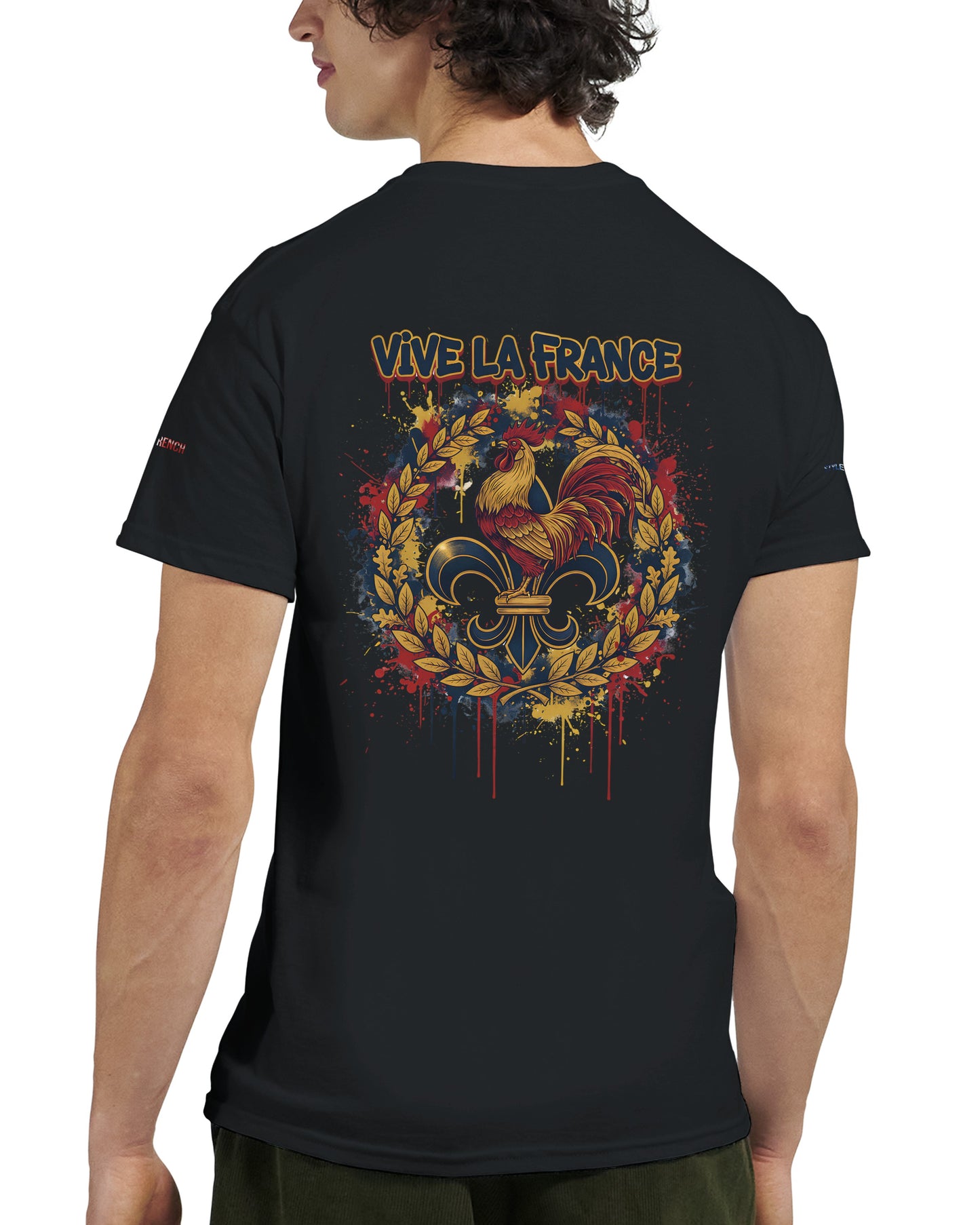 T-Shirt vive la France Herren dick Rundhals | Gildan® 5000