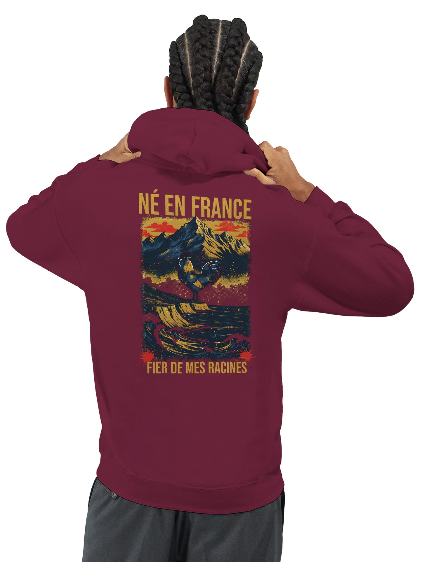 Sweat à Capuche Homme « Né en France » – Premium Confort et Style