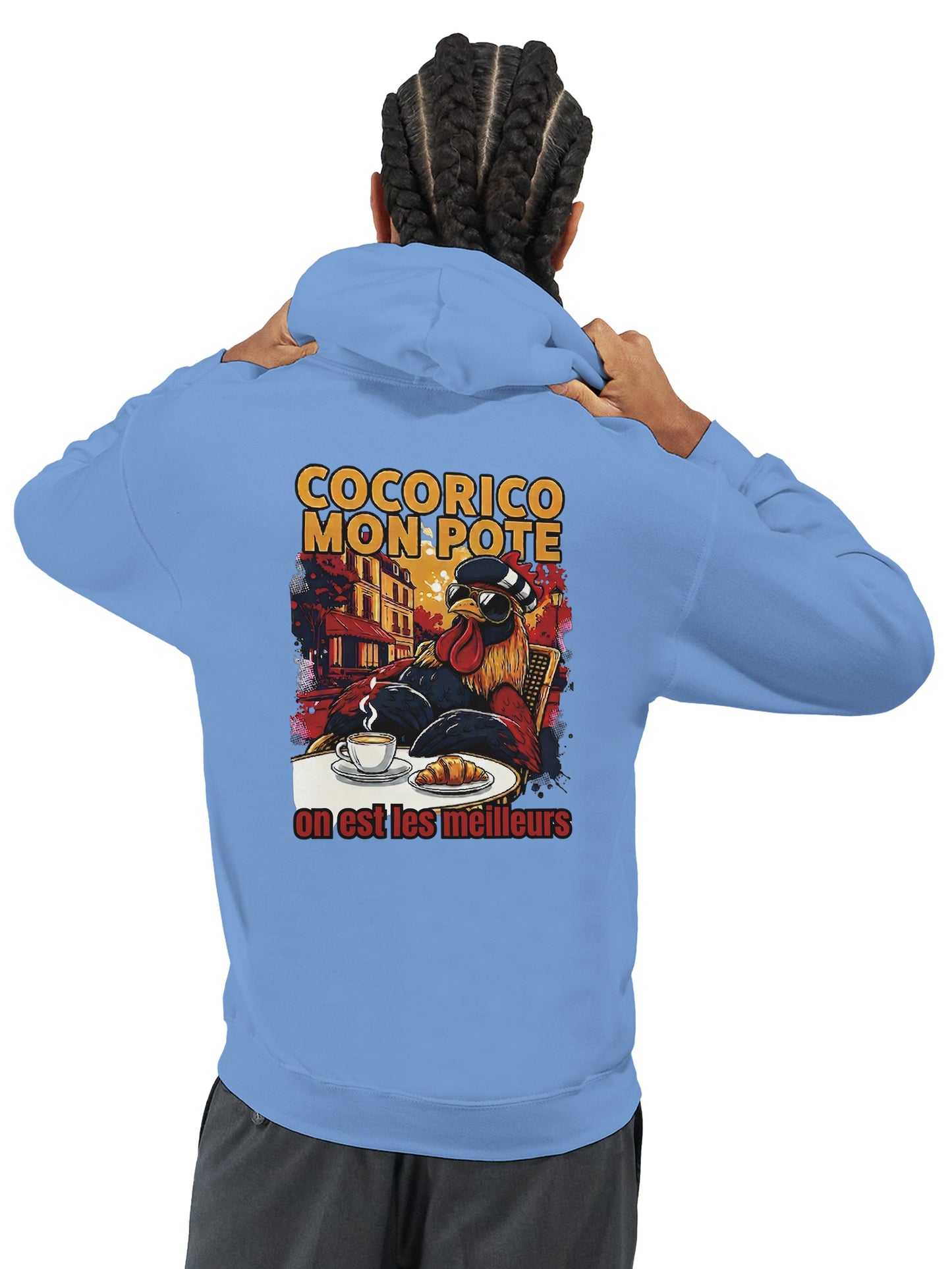 Herren-Kapuzenpullover „Cocorico, wir sind die Besten“ klassisch | Gildan® 18500
