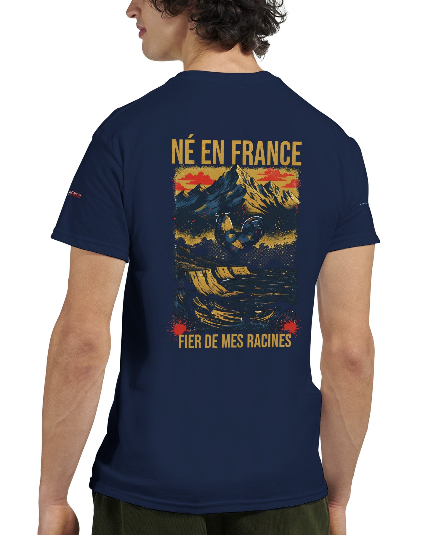 T-Shirt in Frankreich geboren dick rundhals | Gildan® 5000