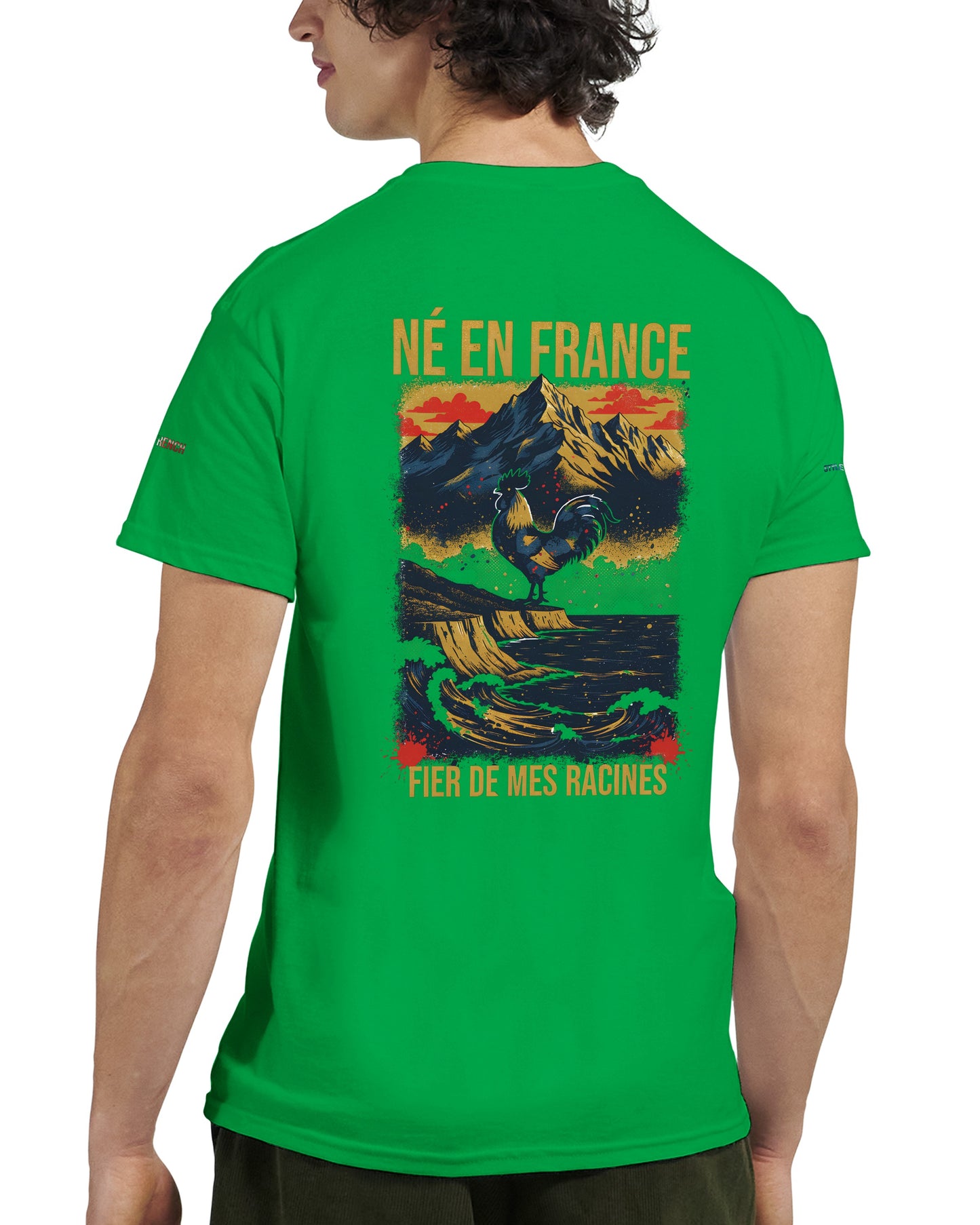 T-Shirt in Frankreich geboren dick rundhals | Gildan® 5000
