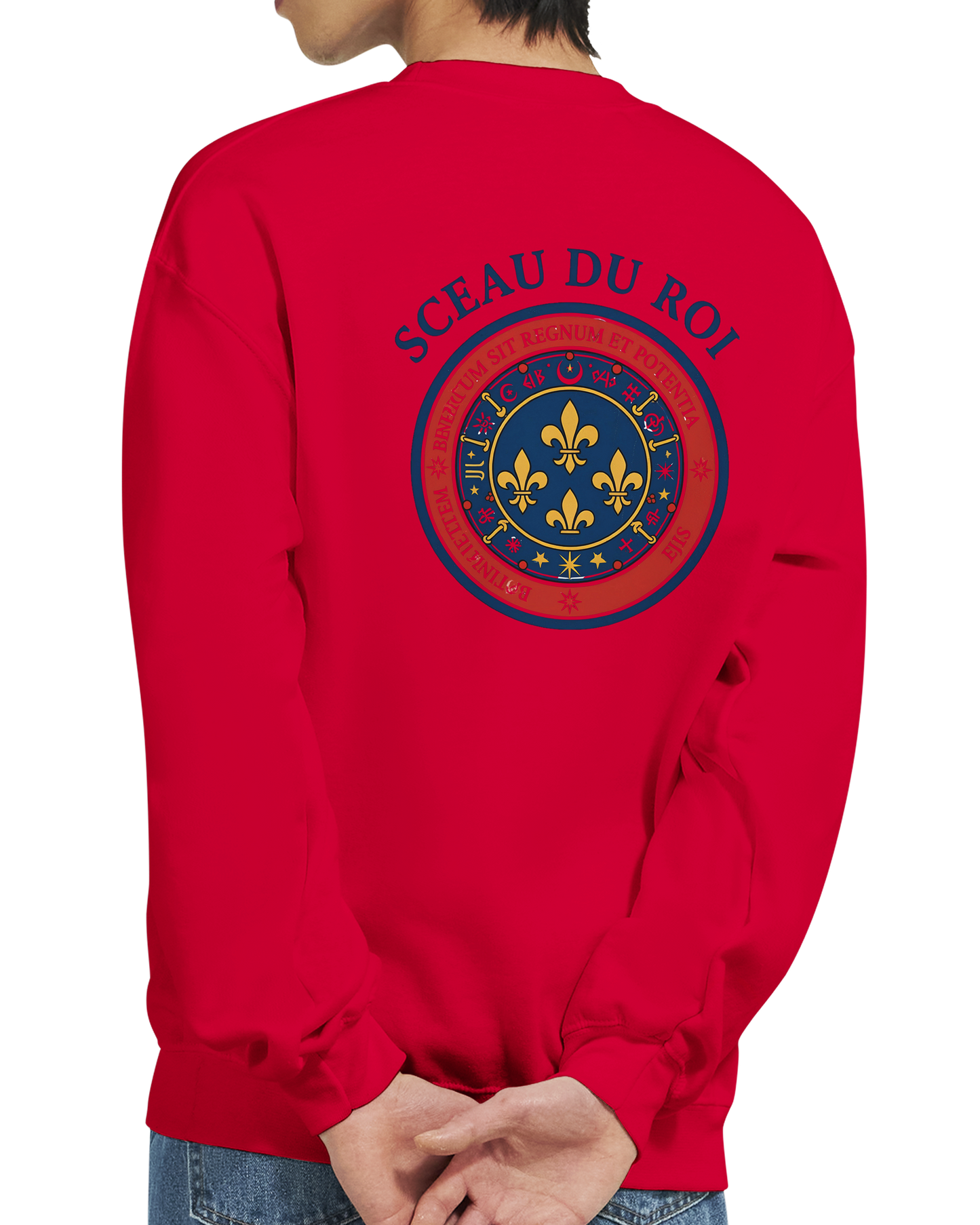 Herren-Sweatshirt Das Siegel des Königs, klassischer Rundhals | Gildan® 18000