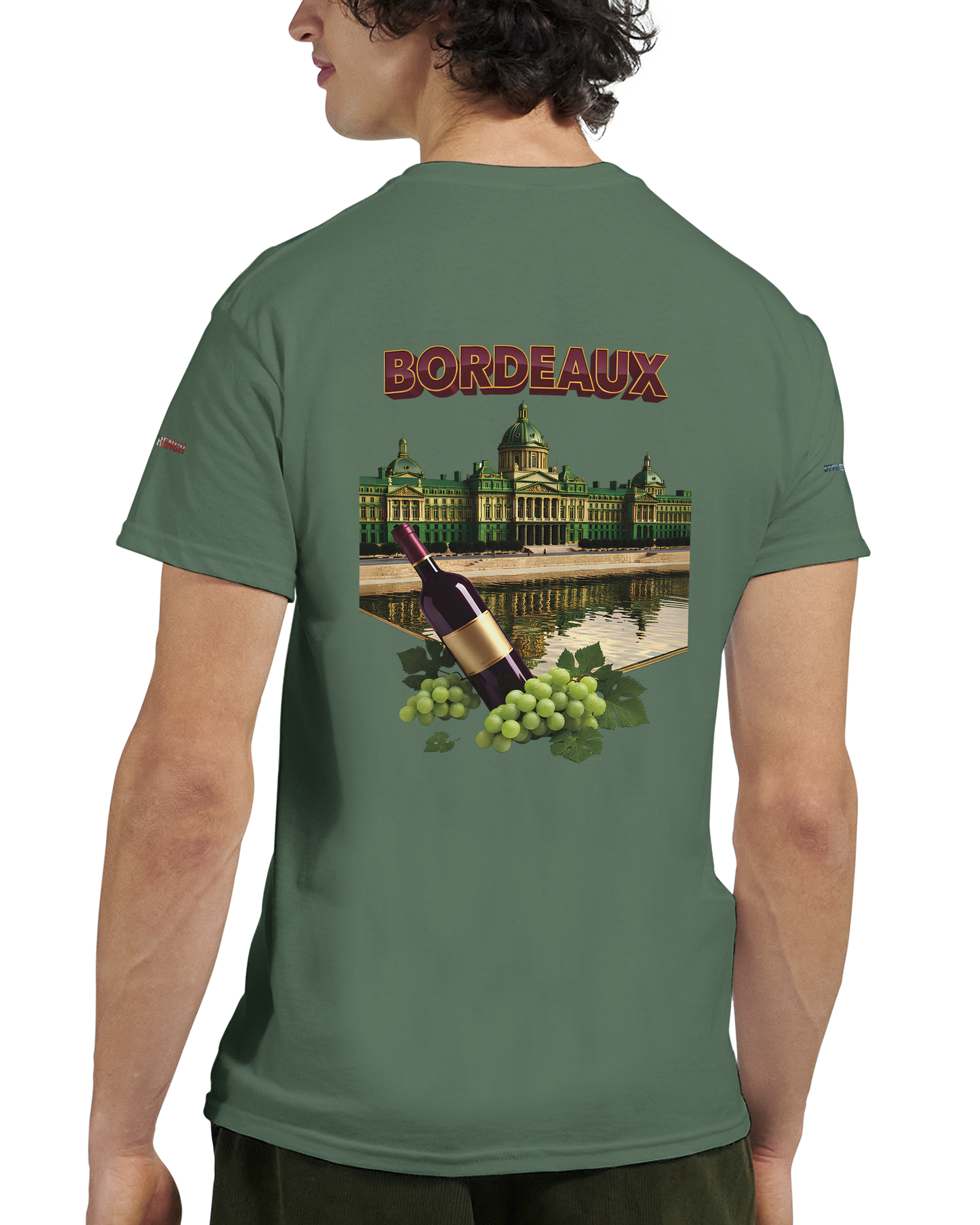 Unisex burgundy French city crewneck heavy t-shirt | Gildan® 5000