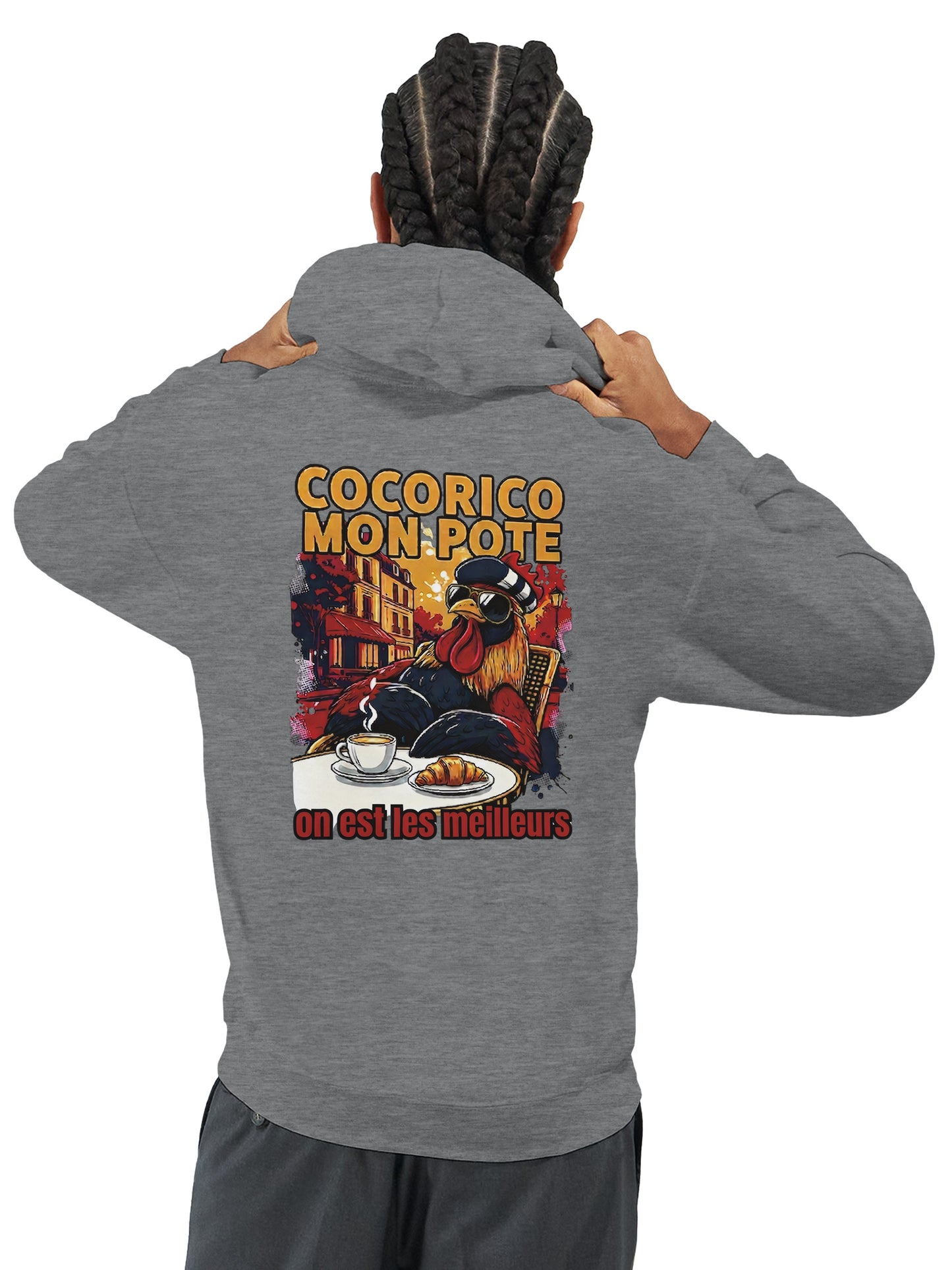 Herren-Kapuzenpullover „Cocorico, wir sind die Besten“ klassisch | Gildan® 18500