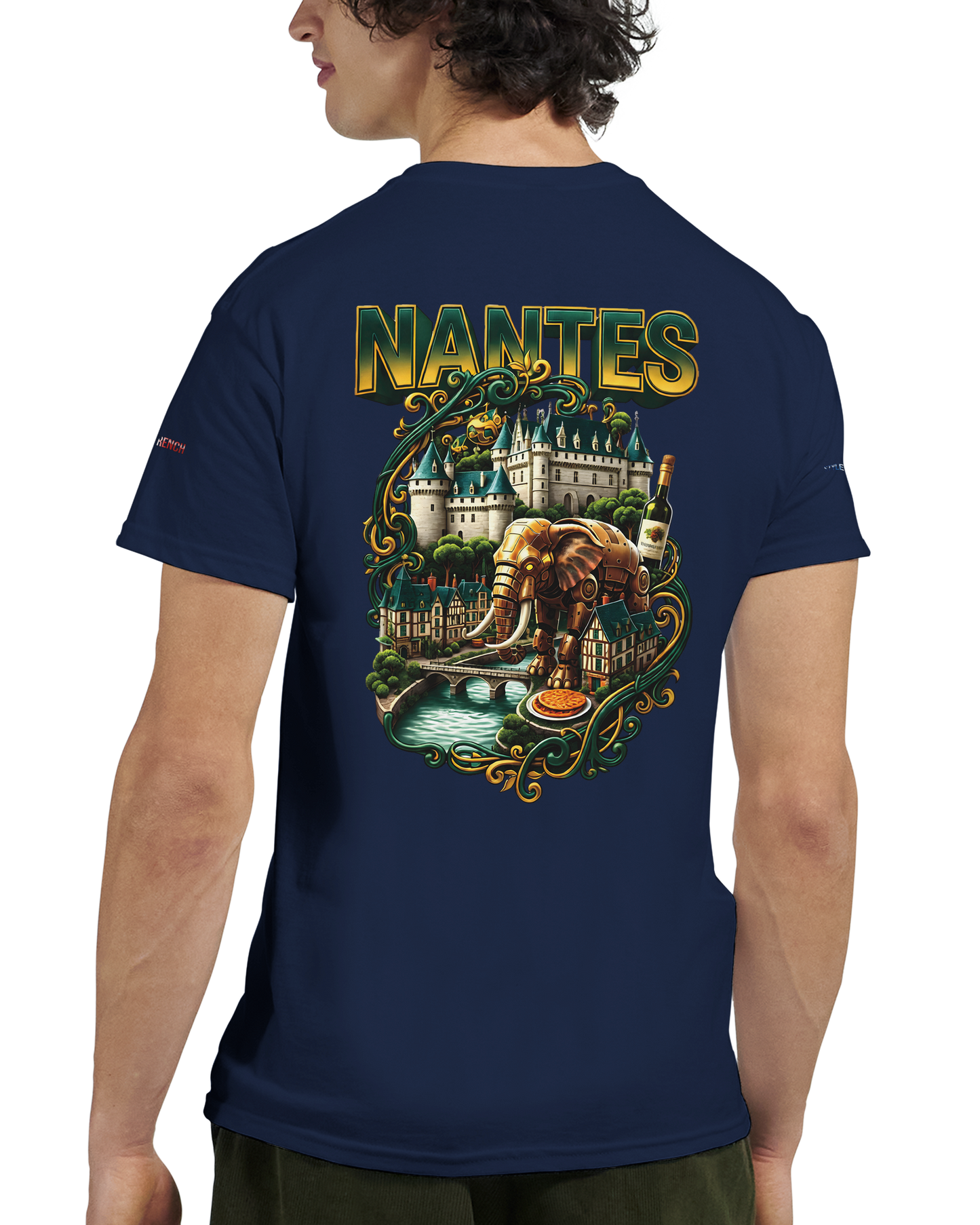 Unisex T-Shirt Nantes Stadt Frankreich | dickes Rundhals-T-Shirt | Gildan® 5000