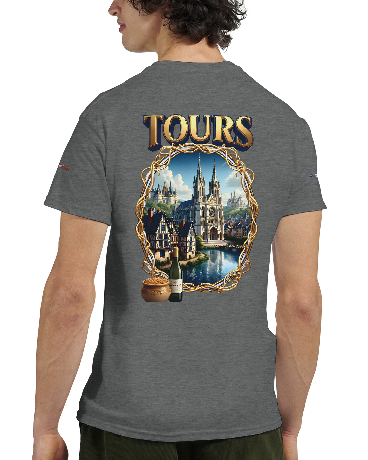Unisex T-shirt Tours, France, thick crew neck | Gildan® 5000