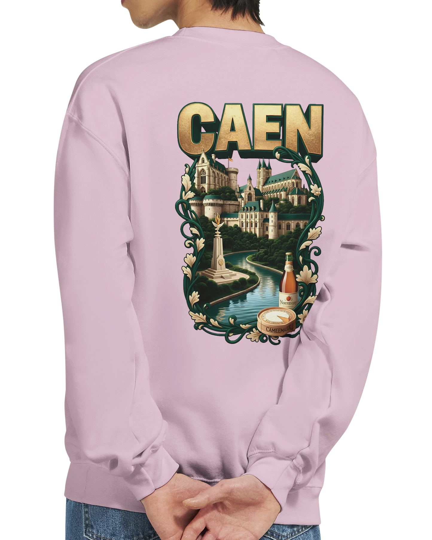 Sweatshirt Caen Stadt in Frankreich klassisch Unisex Rundhals | Gildan® 18000